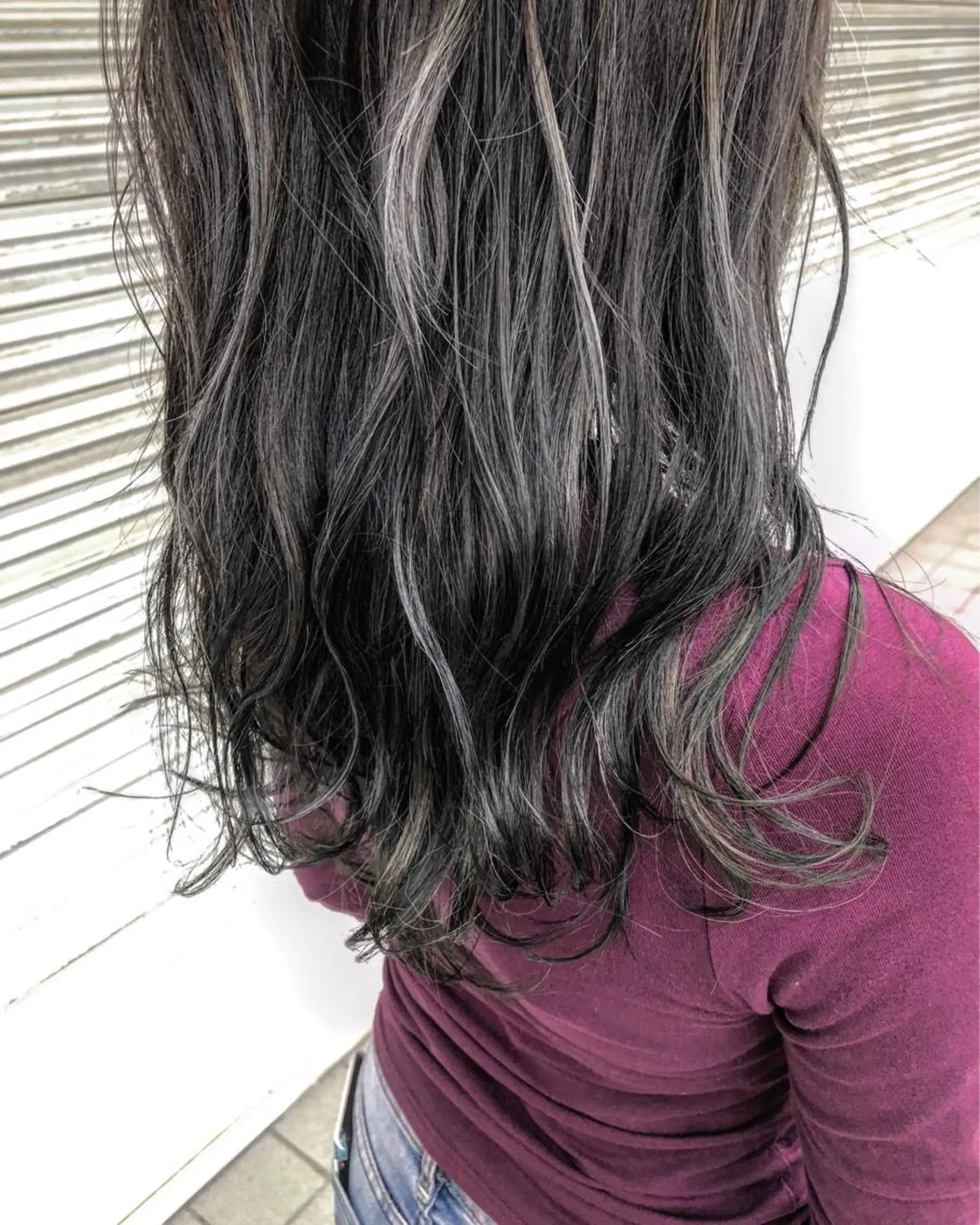 ロング カラー ハイライトカラー ハイライト 似合わせ レイヤー須川のヘアスタイル