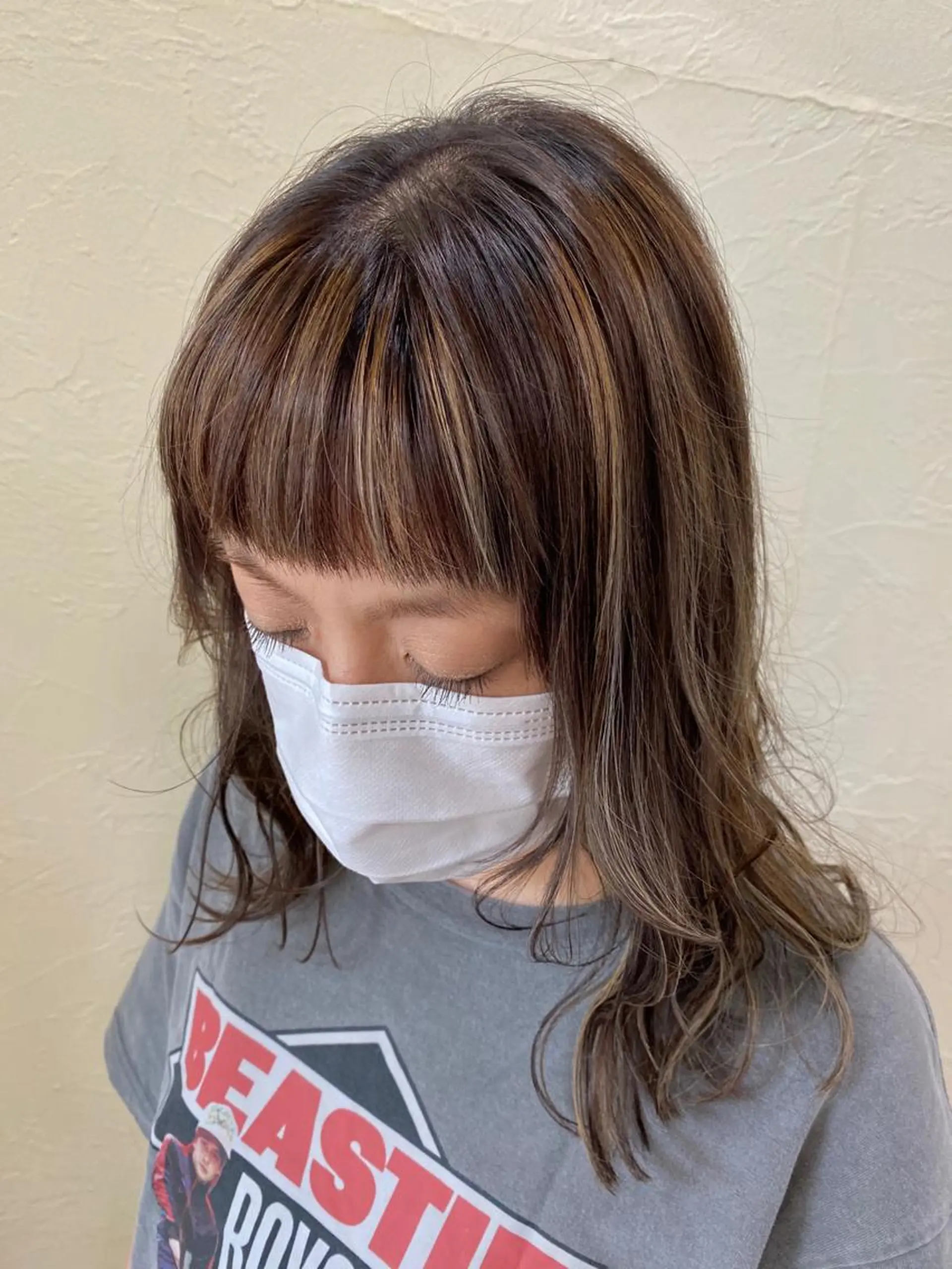 ロング カラー ハイライトカラー ハイライト カット ヘアカラー トリートメント ENIF ヤマグチアツコのヘアスタイル