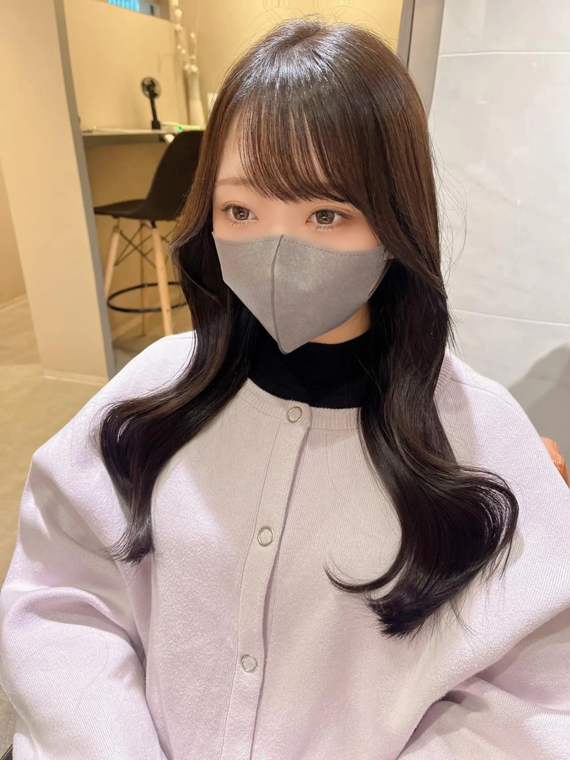 ロング 奥田 蓮のヘアスタイル