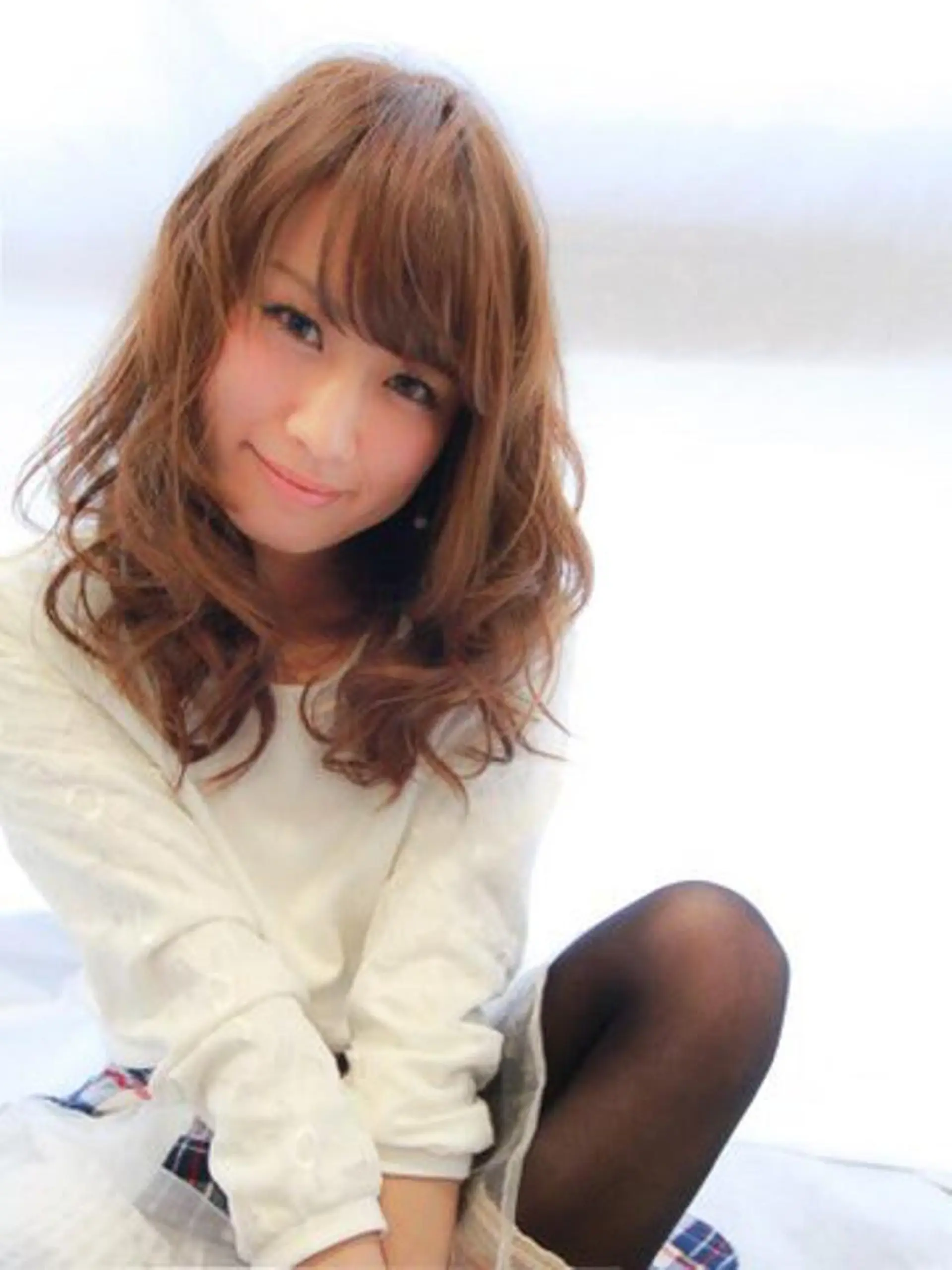 ミディアム パーマ カット ボブスタイル/ 透明感カラー/八幡のヘアスタイル