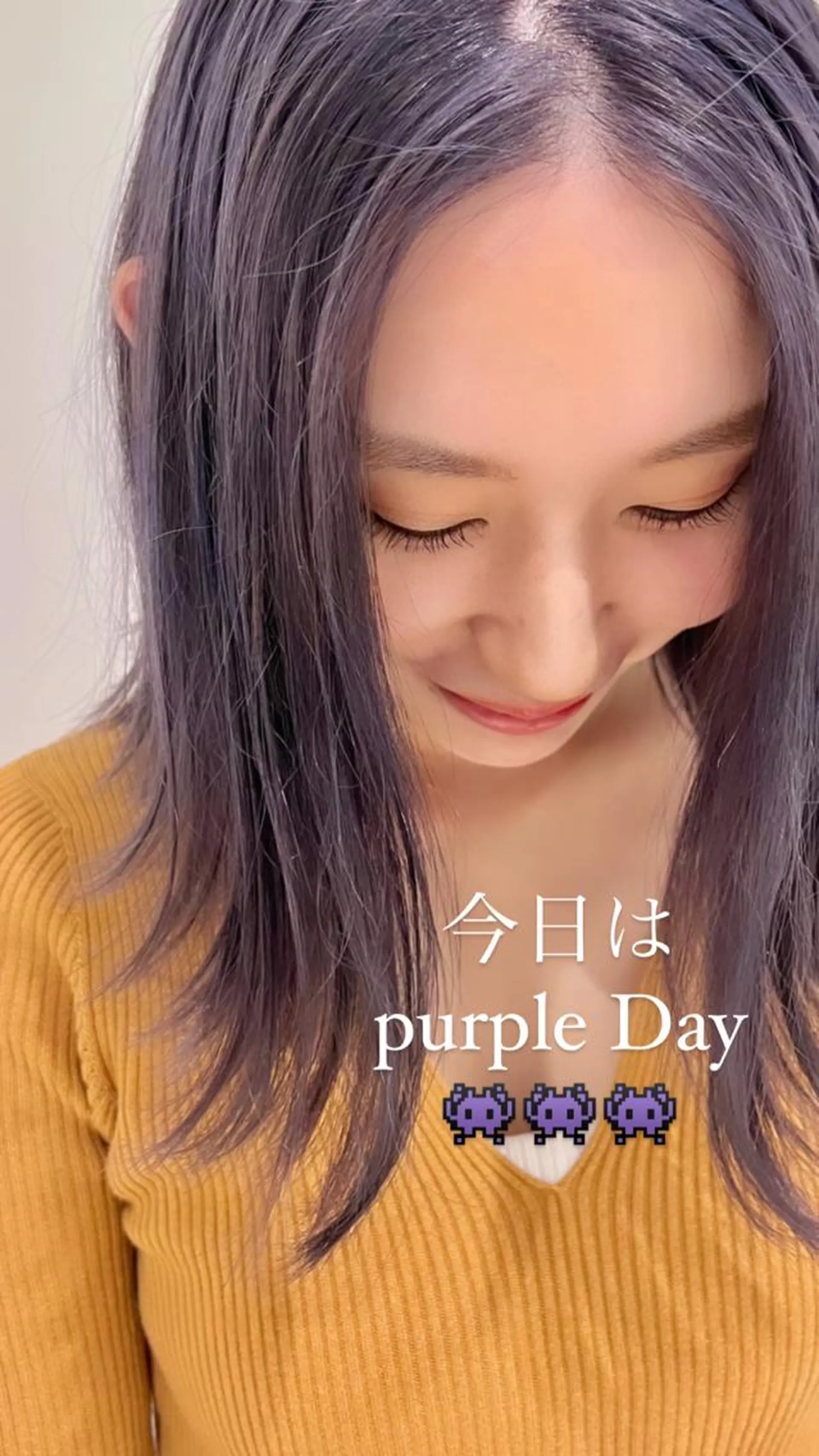 セミロング カラー ブリーチ ヘアカラー トリートメント 宮永 智香のヘアスタイル