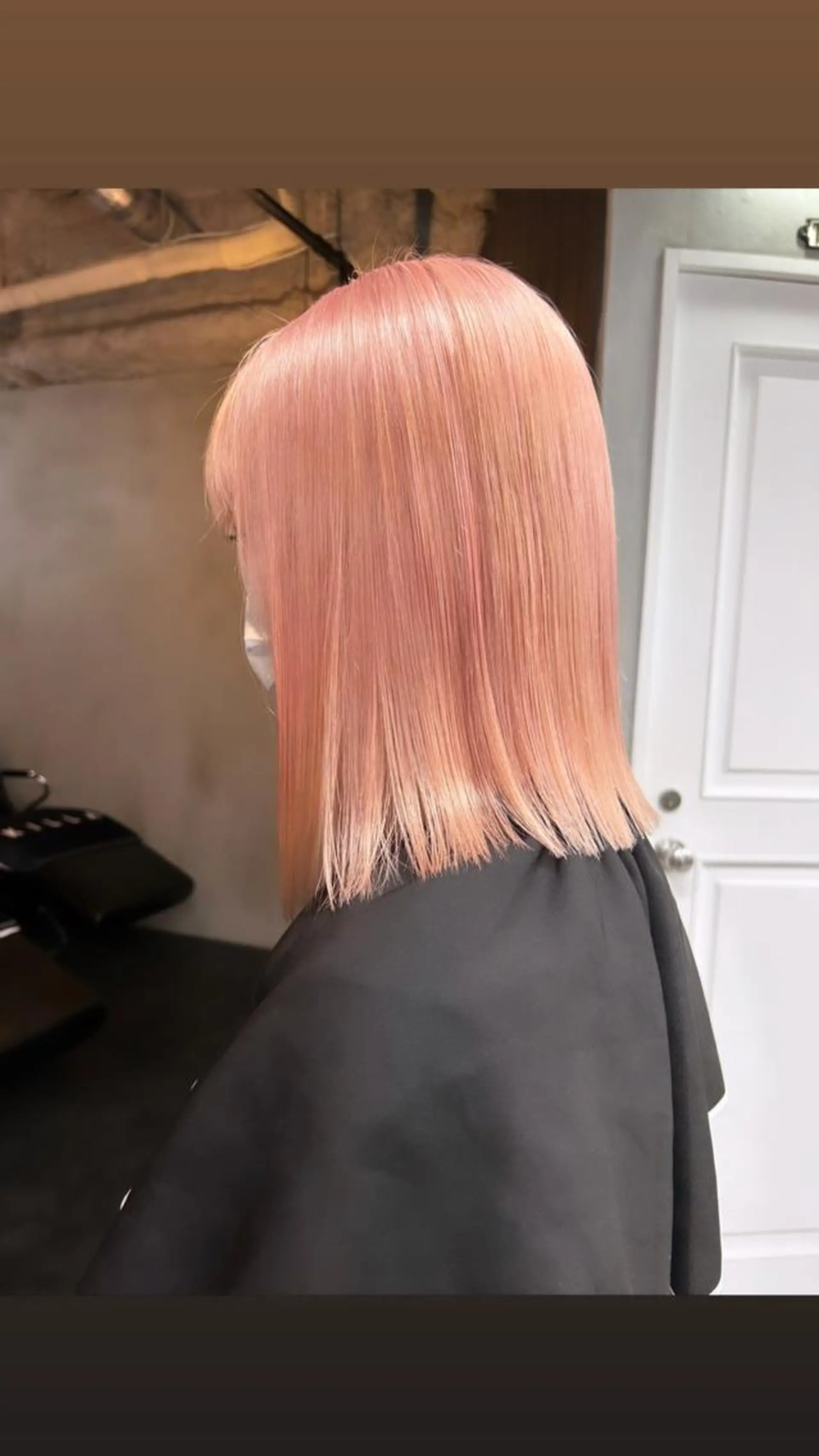 ミディアム カラー オレンジ ピンクカラー カット ヘアカラー トリートメント 🧸艶々韓国ヘア 🧁mizunaのヘアスタイル