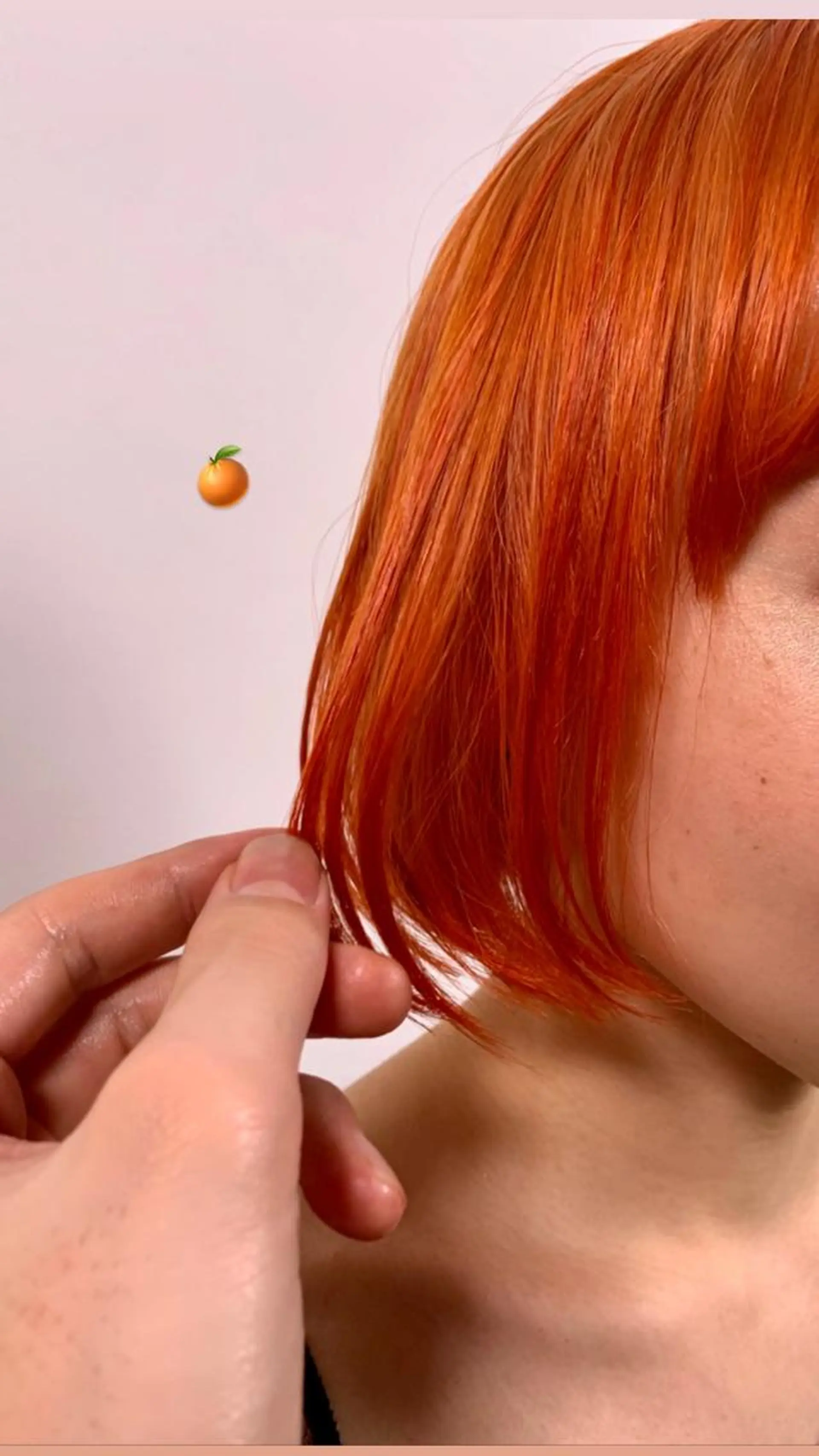 ショート カラー ダブルカラー ハイトーンカラー オレンジ ボブ カット ヘアカラー トリートメント よしだ とおいのヘアスタイル