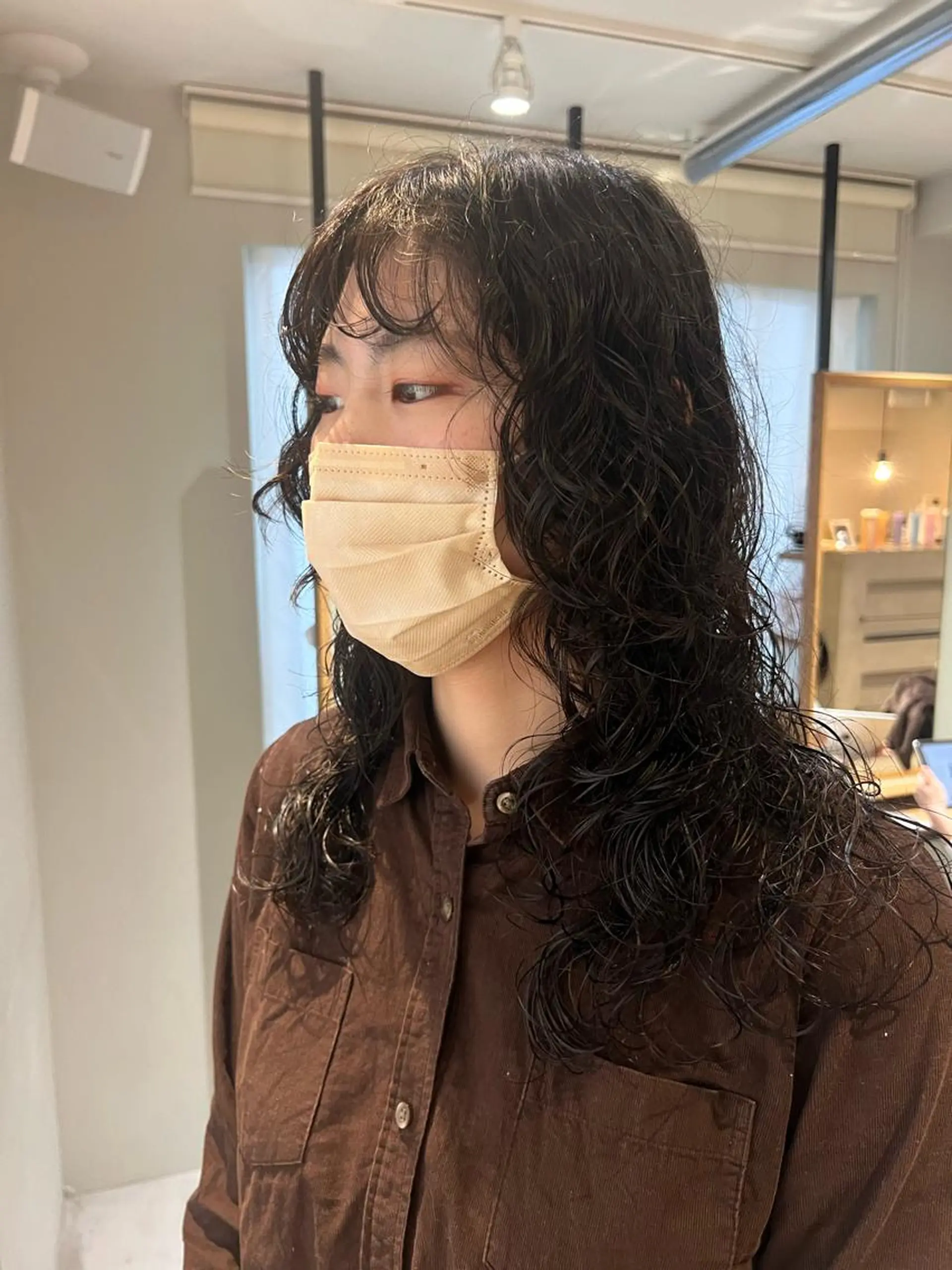 セミロング カラー パーマ ミディアムパーマ /癖毛パーマのヘアスタイル