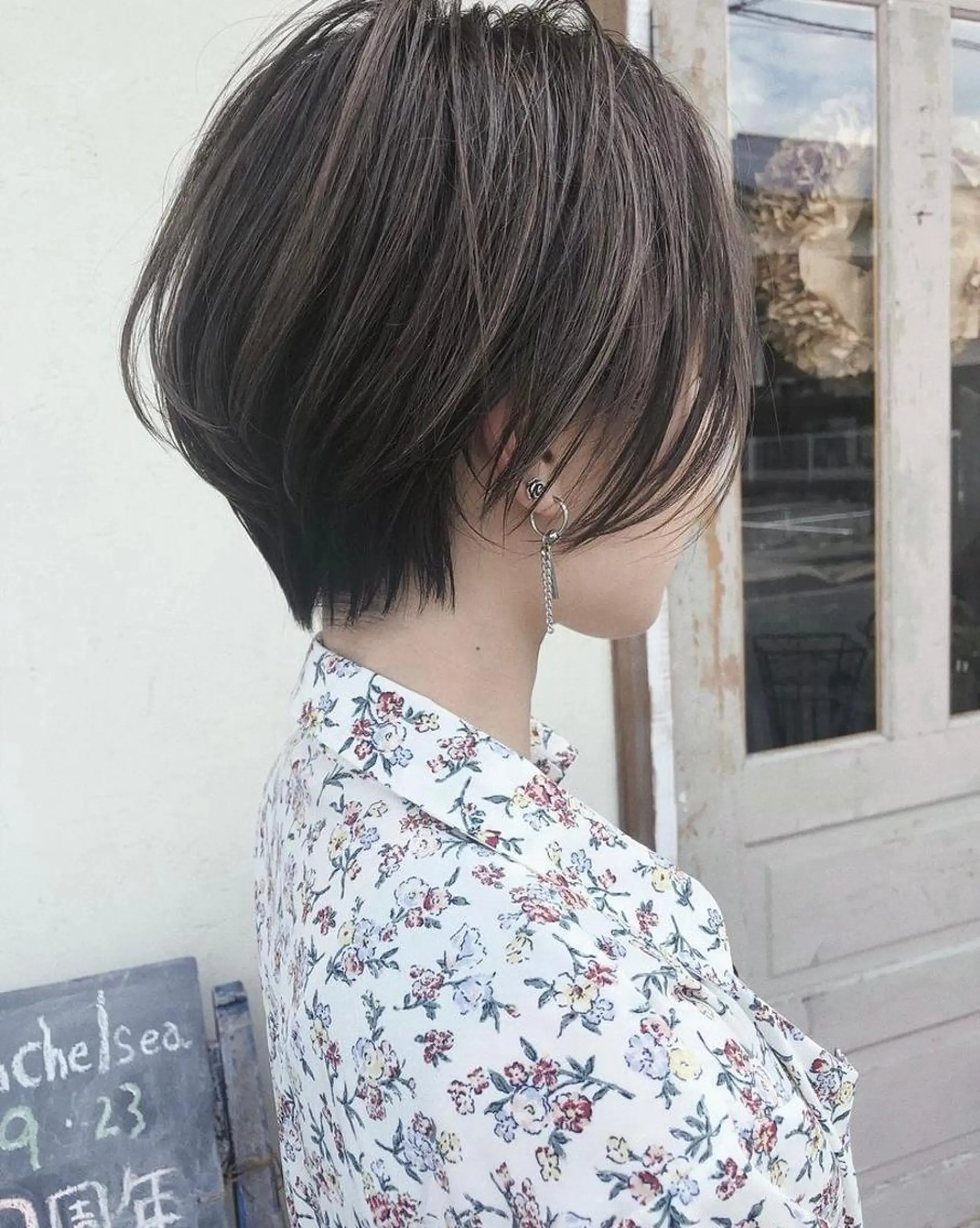 ショート カラー 透明感カラー ハイライトカラー ハイライト heir studio Baretta所属・山本 銀次郎のヘアスタイル