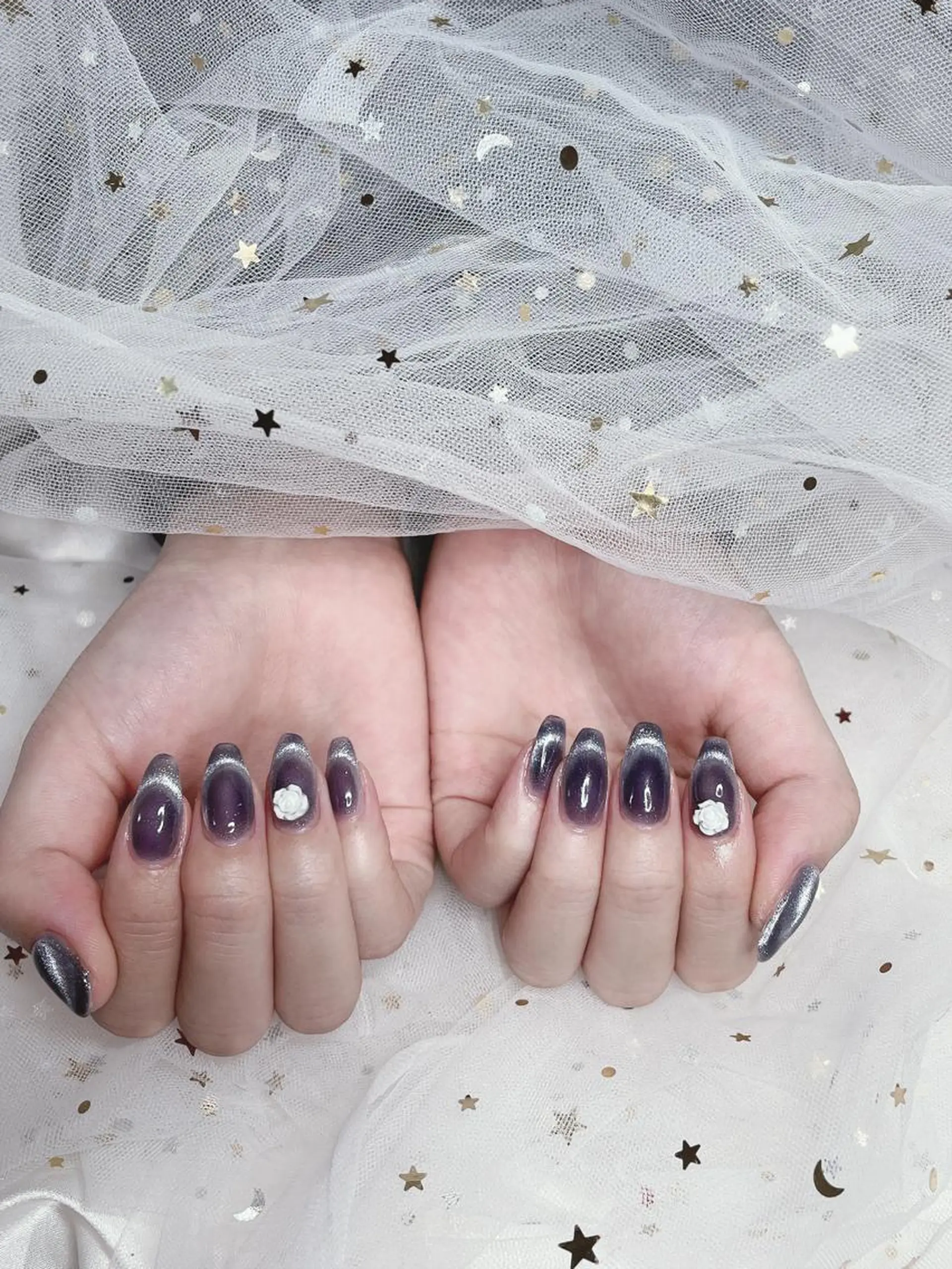 ネイル フレンチネイル マグネットネイル マグネットフレンチ ジョリ kasumi🌹💅のネイルデザイン