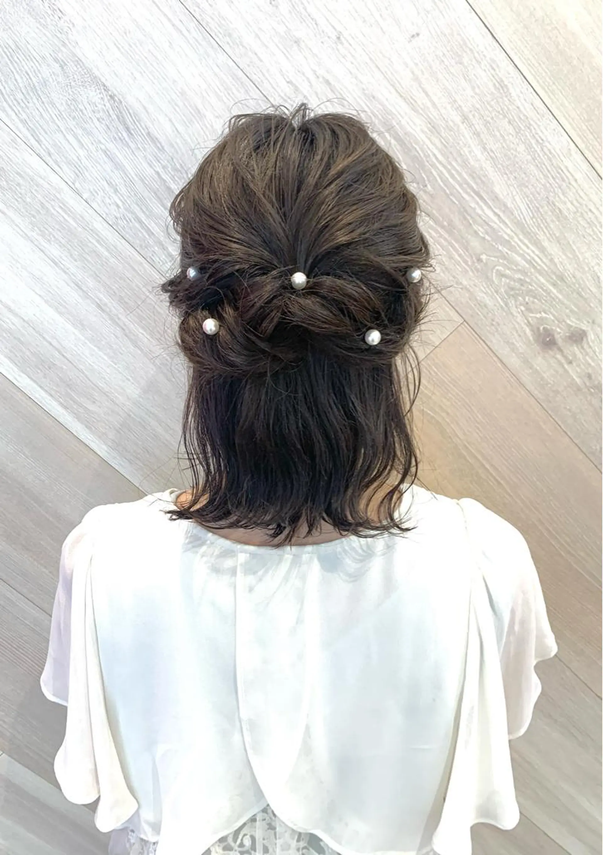 ミディアム みなもと ちはるのヘアスタイル