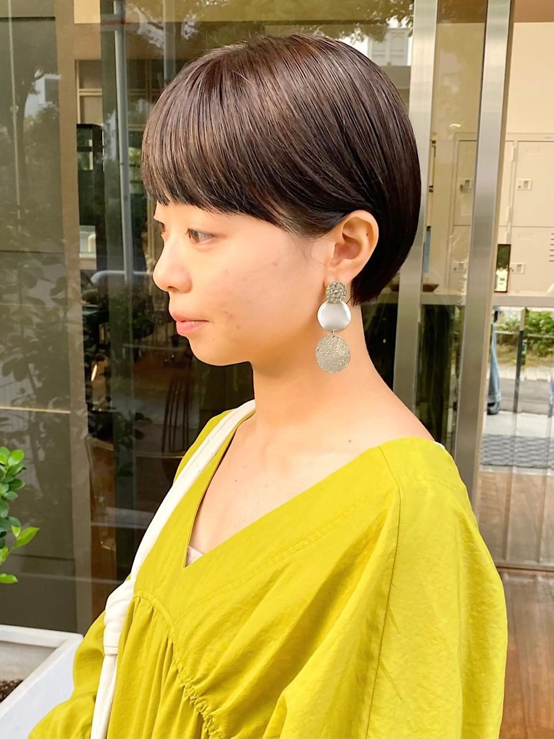 ショート ショートボブ ハンサムショート ボブ オン眉 ショートヘア カット momoka /ショート/ボブのヘアスタイル