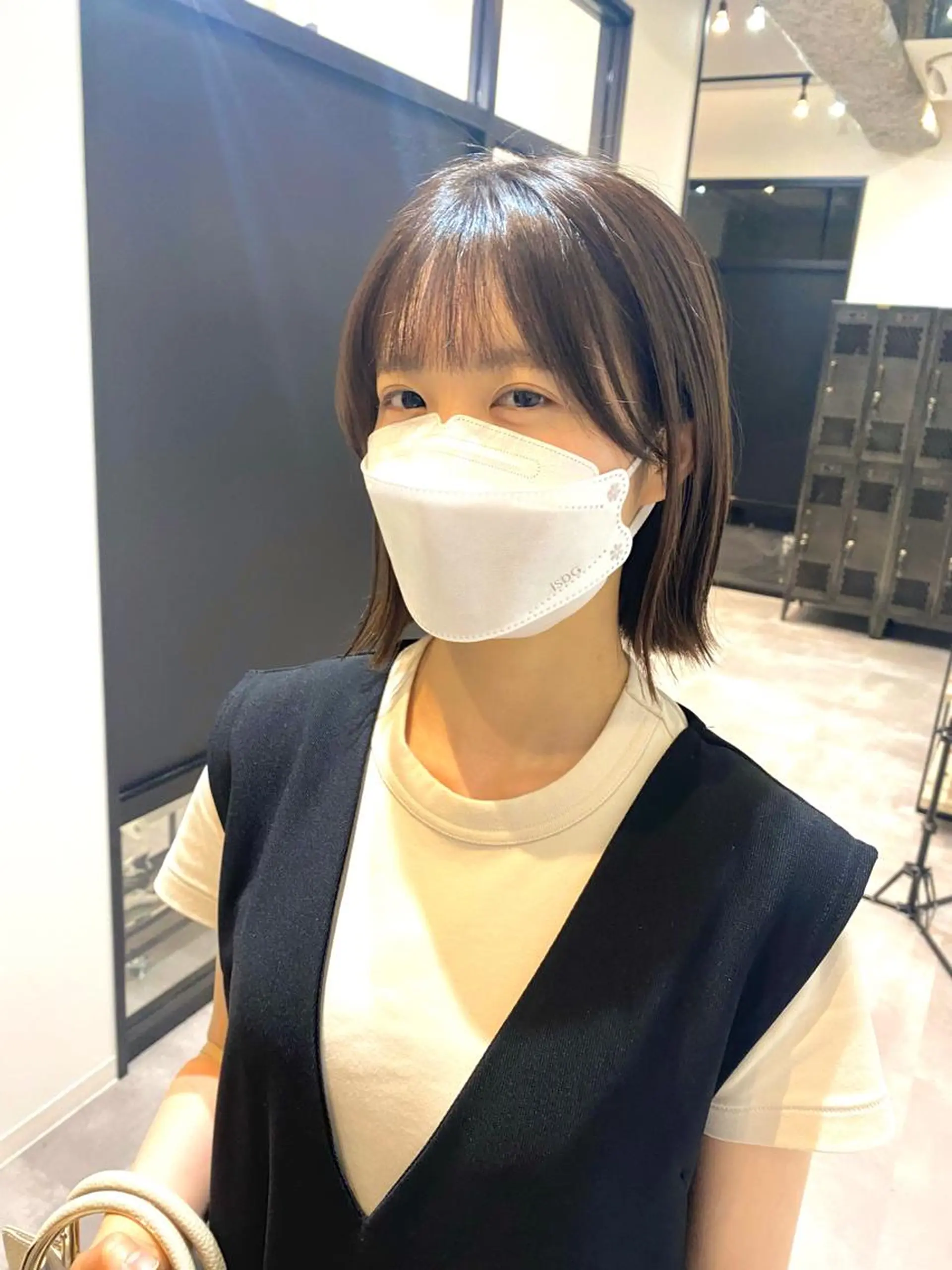 ショート カラー 切りっぱなしボブ ボブ カット トリートメント しおり/パーマ/ newi町田のヘアスタイル