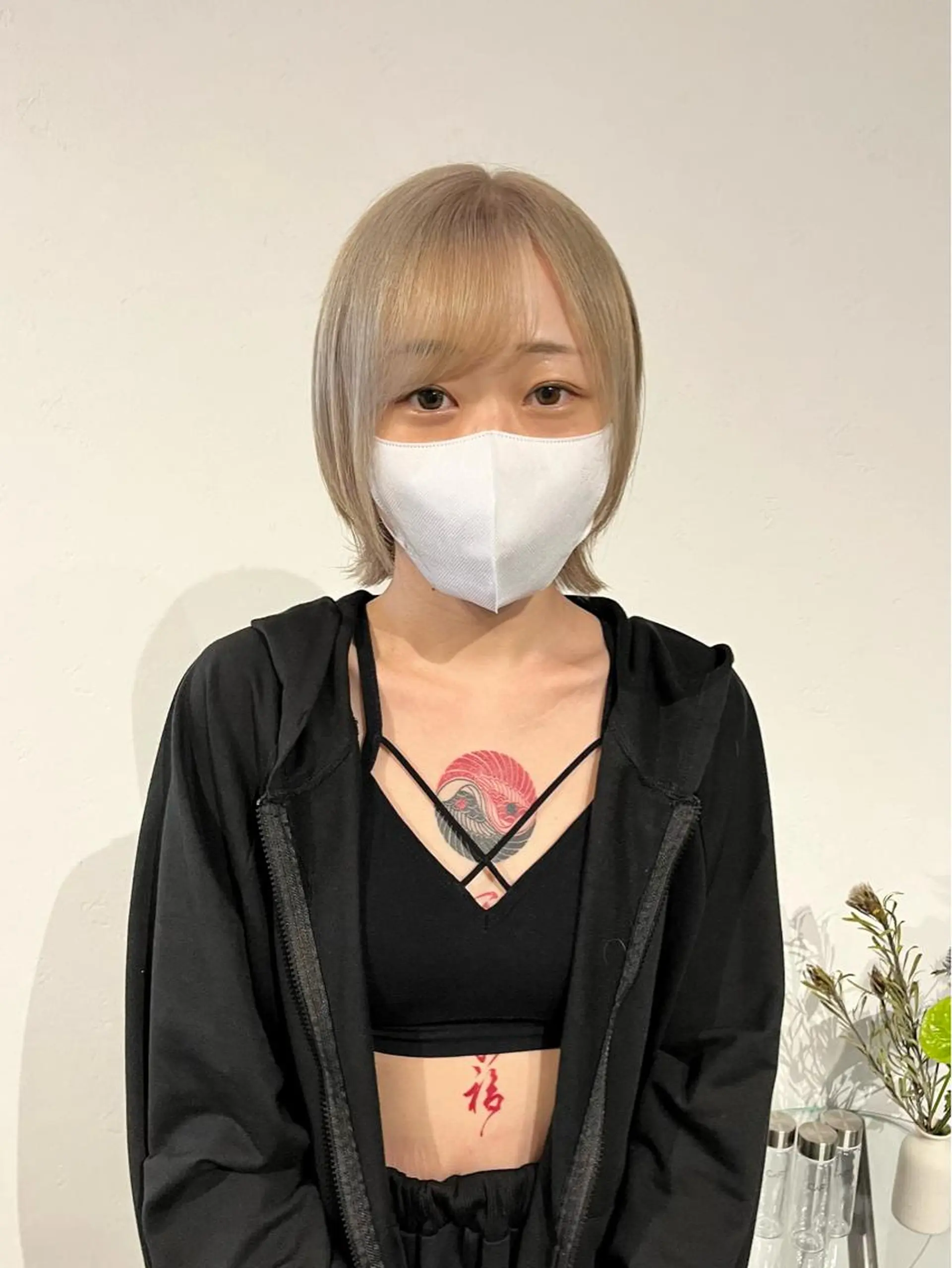 ショート カラー ベージュカラー ブリーチ ブロンド ケアブリーチ ダブルカラー カット ヘアカラー ショート/パーマ/ カラー/FUKOのヘアスタイル