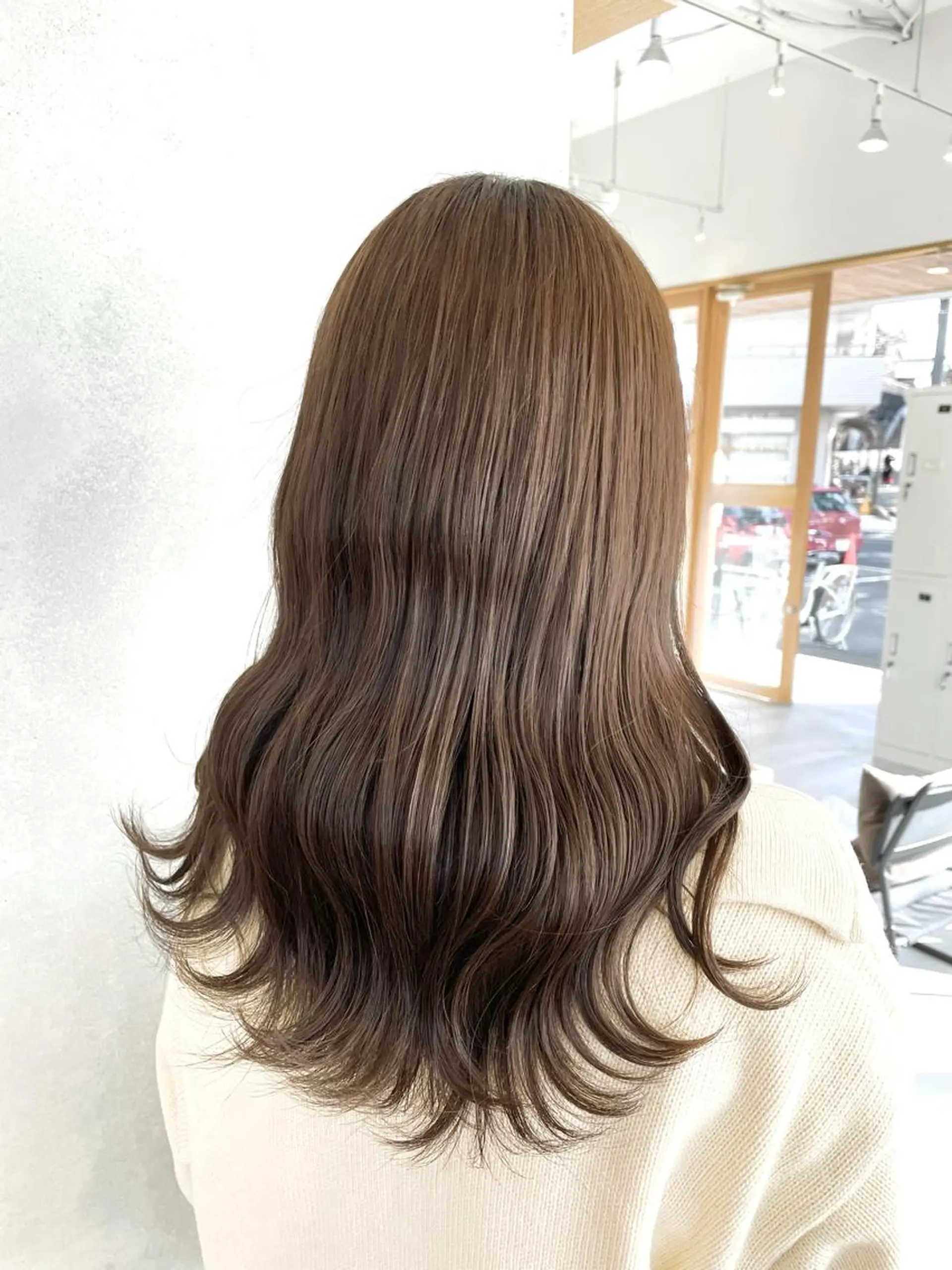 セミロング カラー ヘアカラー mareka/顔周り /透明感カラー🤍のヘアスタイル