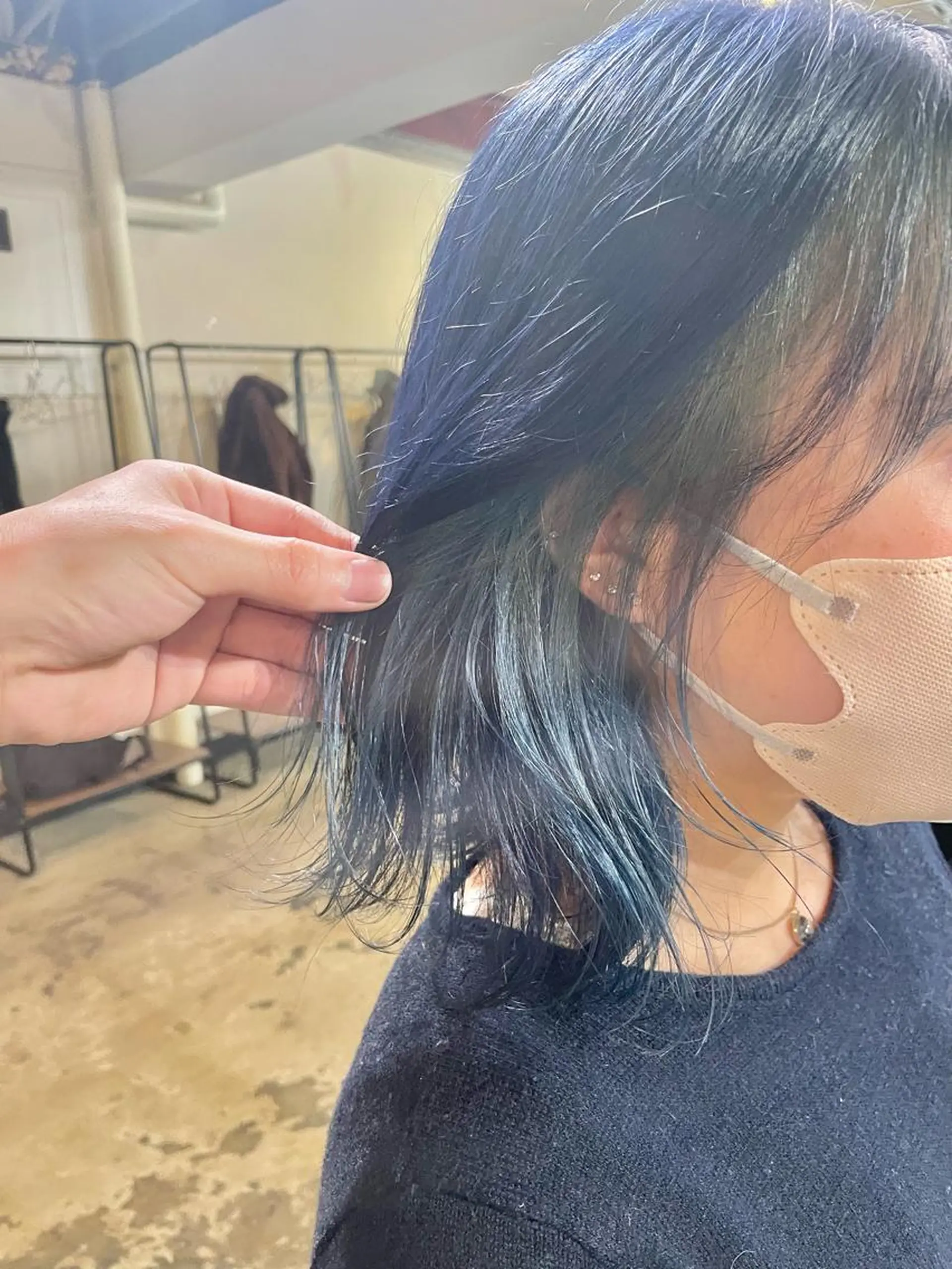 ミディアム カラー ベージュカラー インナーカラー ボブ ボブインナー La fith hair ray所属・メンズ/パーマ/ ブリーチ/KAITOのヘアスタイル