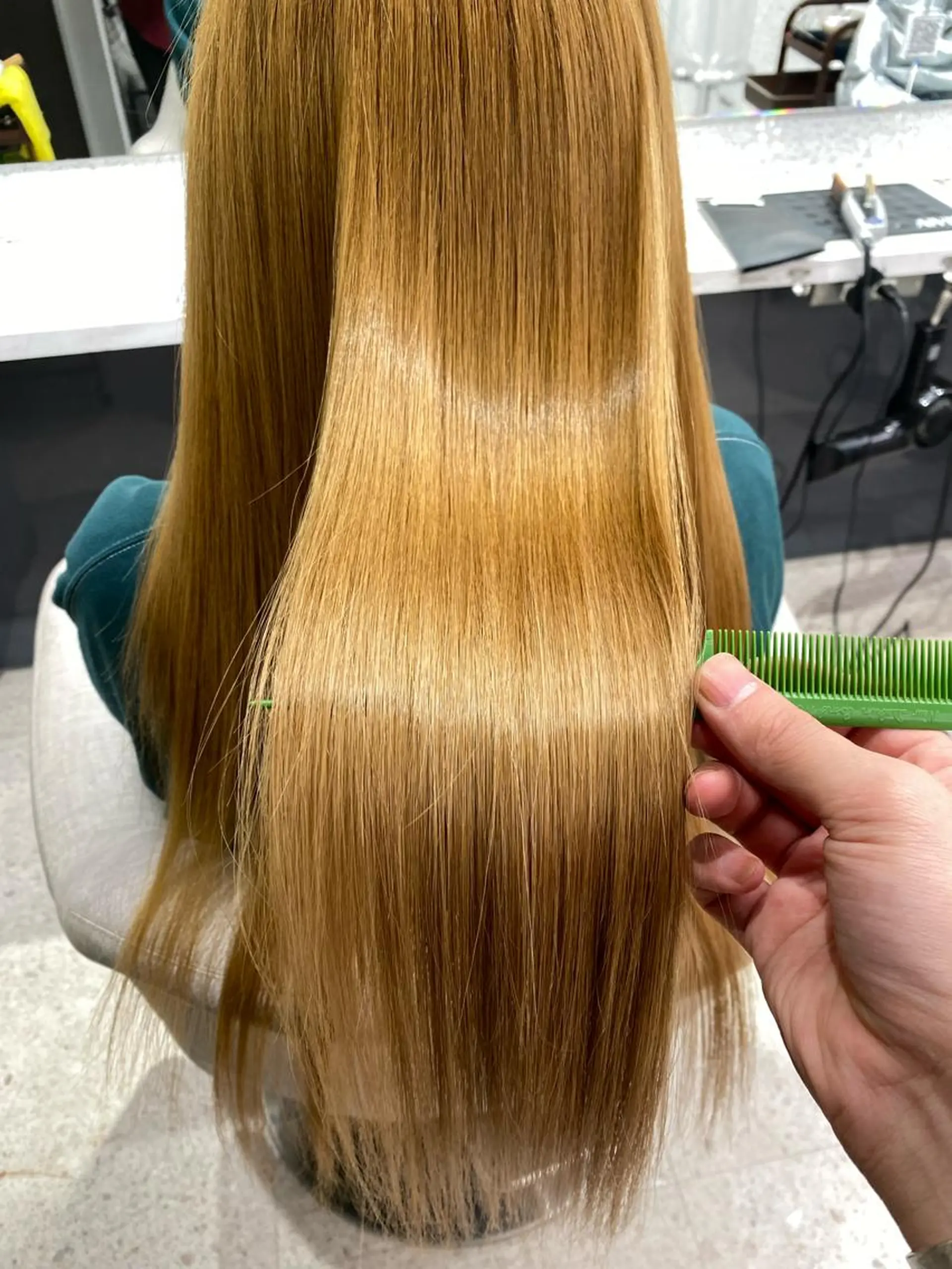 ロング カット 縮毛矯正 京都レイヤーカット/ 縮毛矯正/羽柴りくのヘアスタイル