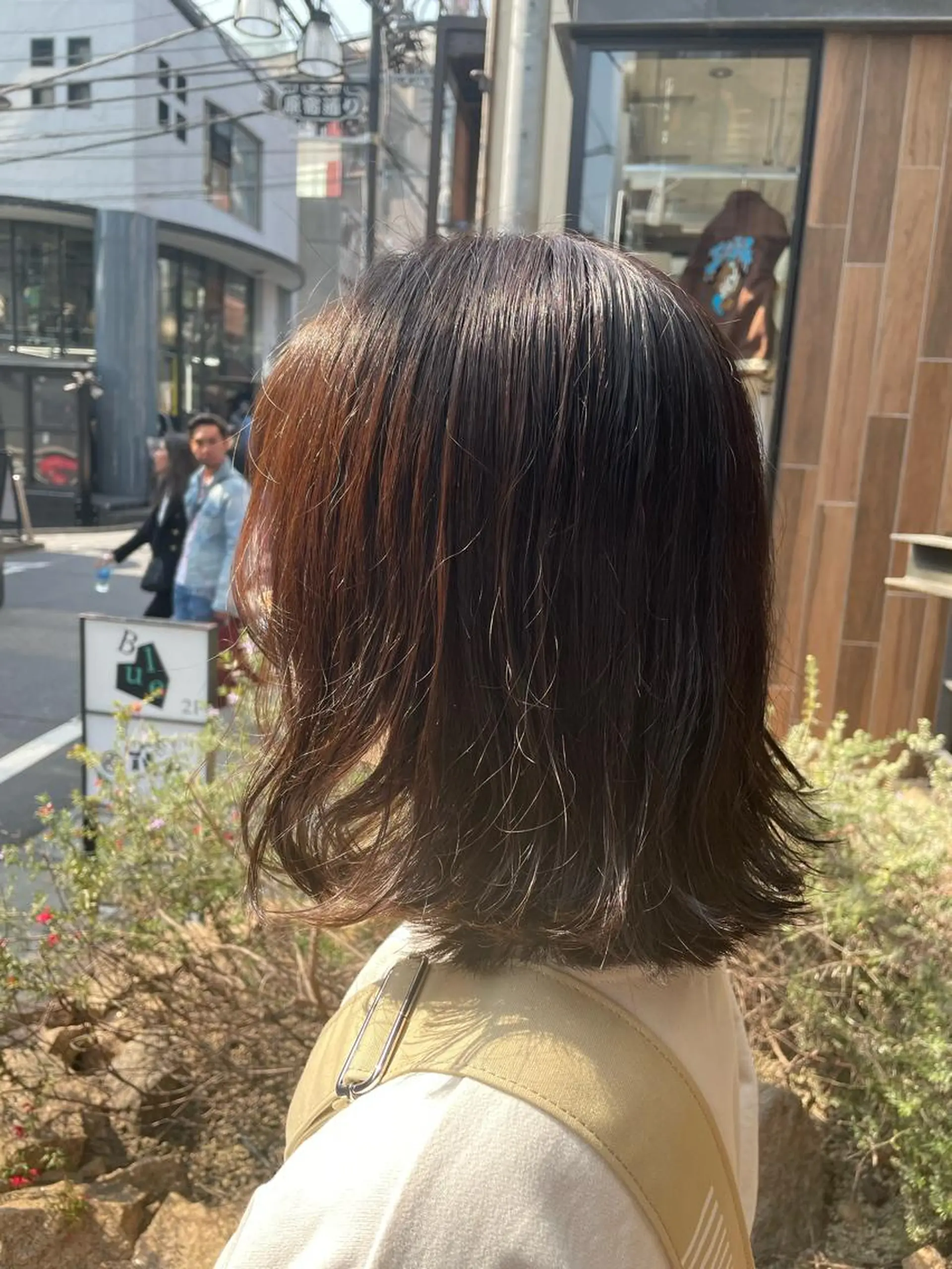 ミディアム カラー ブラウンカラー オリーブブラウン 巻ける縮毛矯正🌸 勝倉　麗のヘアスタイル