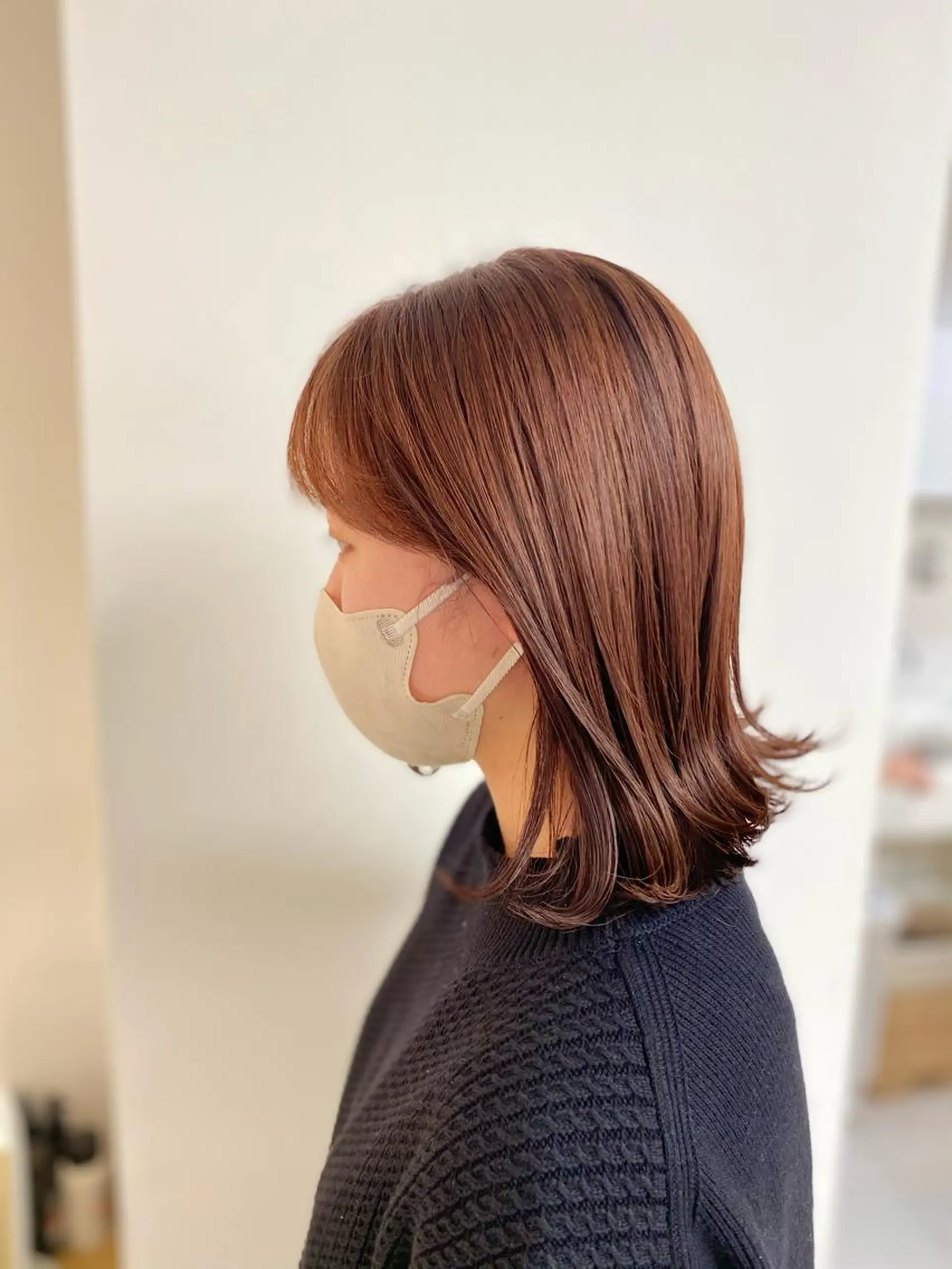 ミディアム カラー カット ヘアカラー トリートメント 平田 健一のヘアスタイル