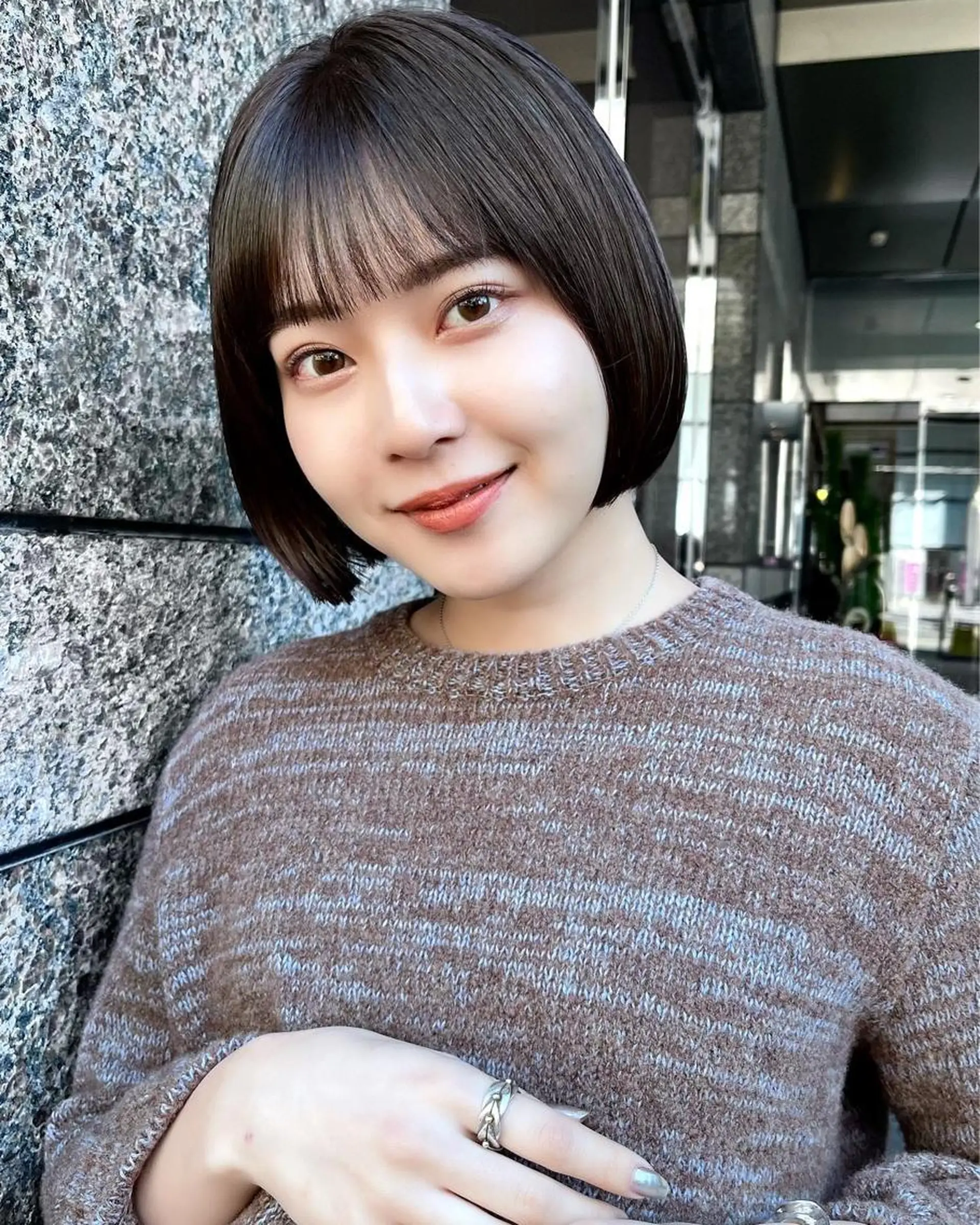 ショート カット 縮毛矯正 木元 瑛✂︎ボブのヘアスタイル