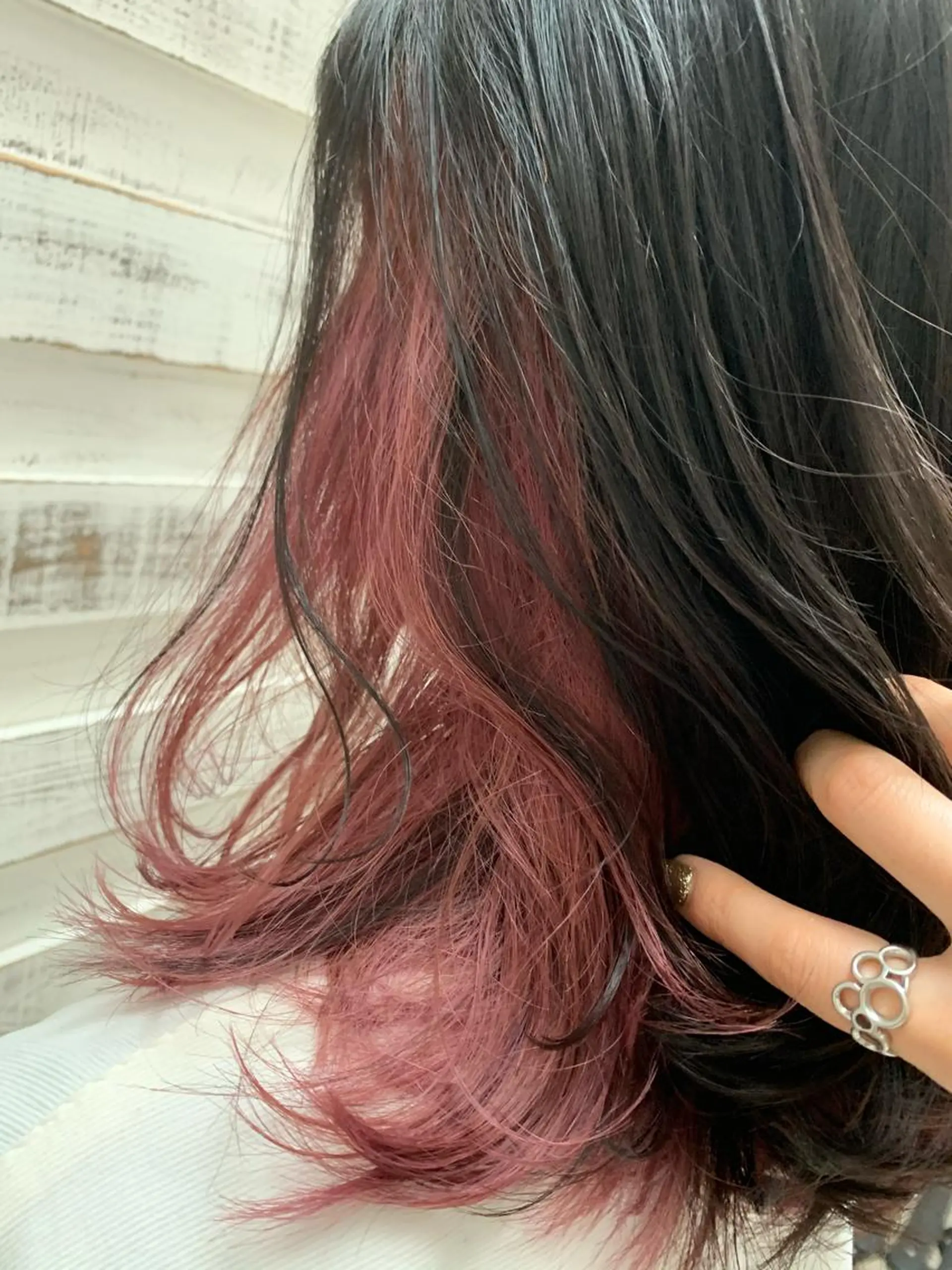 セミロング カラー ヘアアレンジ イルミナカラー インナーカラー ピンクカラー 髪質改善 小顔カット 指名支持率NO.1 スタイリストのヘアスタイル