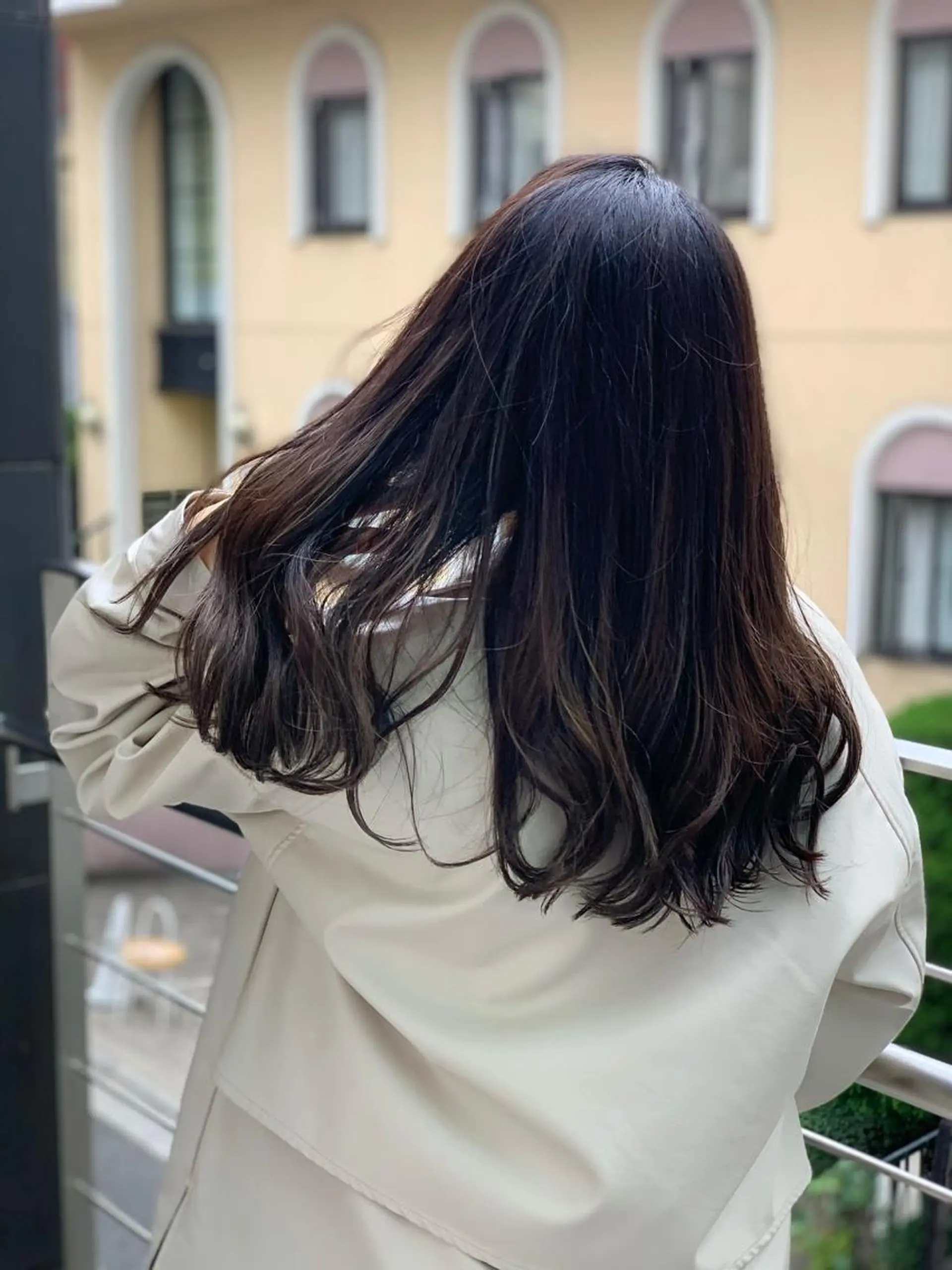 ロング カラー ヘアアレンジ バレイヤージュ グレージュ ハイライトカラー ハイライト レイヤーカット BRAIDS💎愛子 大人ハイライト💎のヘアスタイル