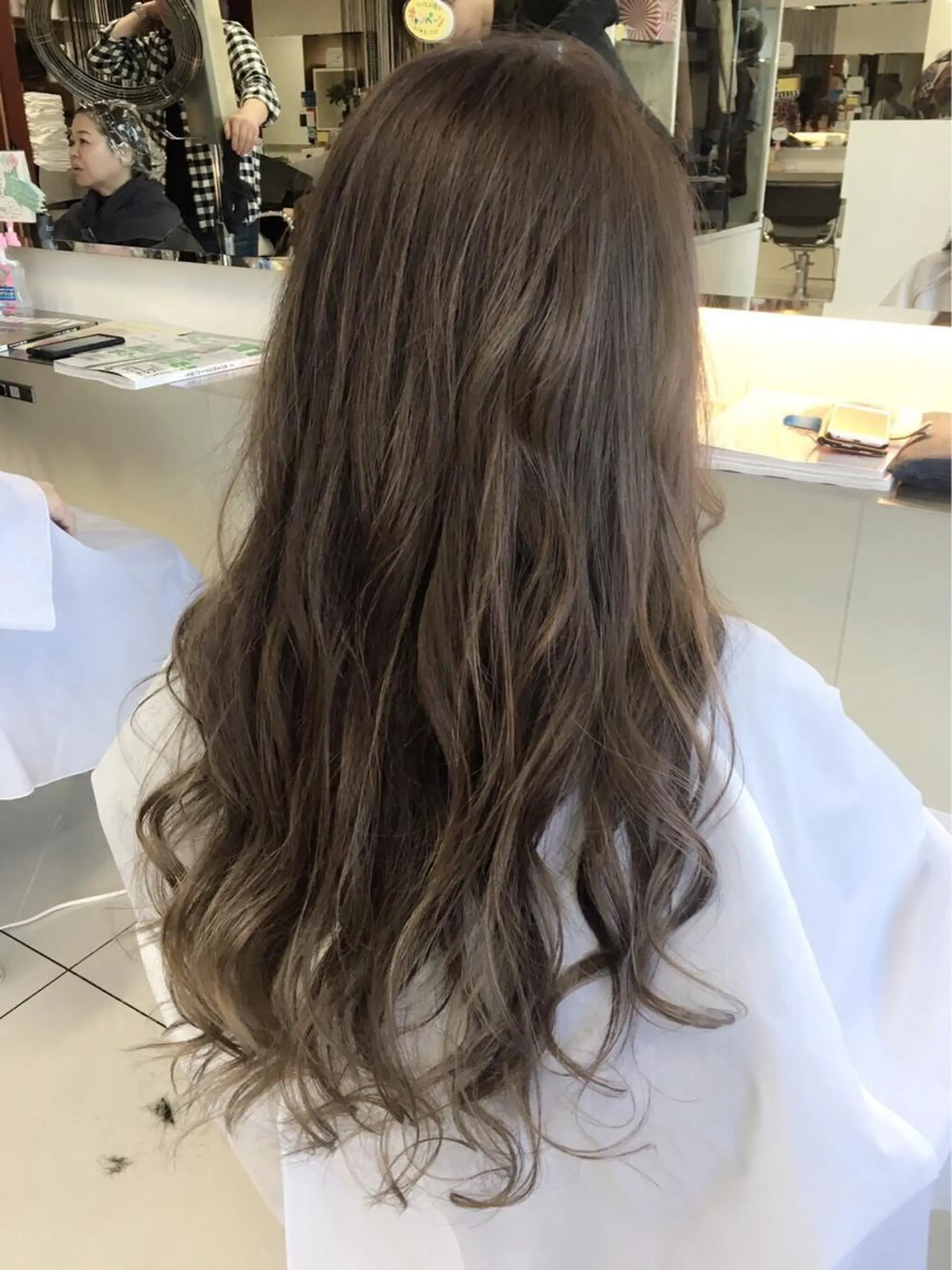 ロング カラー パーマ ヘアアレンジ 髪質改善カラー🎗️ 滝沢純のヘアスタイル