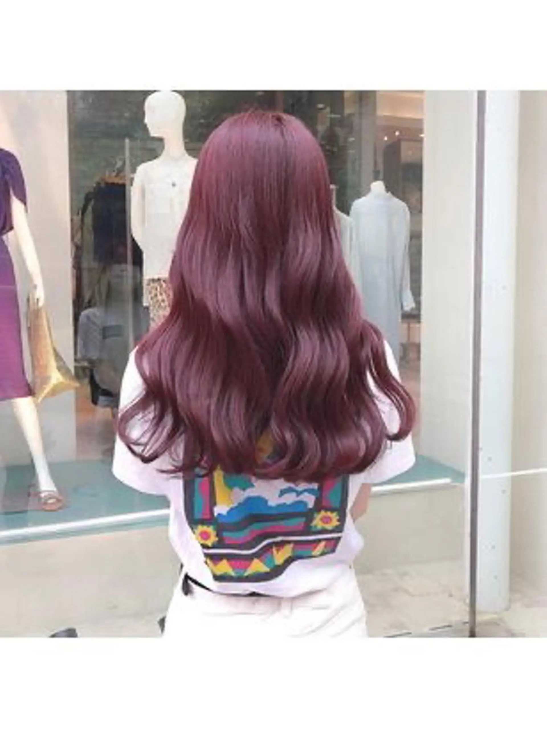 ミディアム カラー パーマ ヘアアレンジ ユズキ/似合わせ カット♡透明感カラーのヘアスタイル