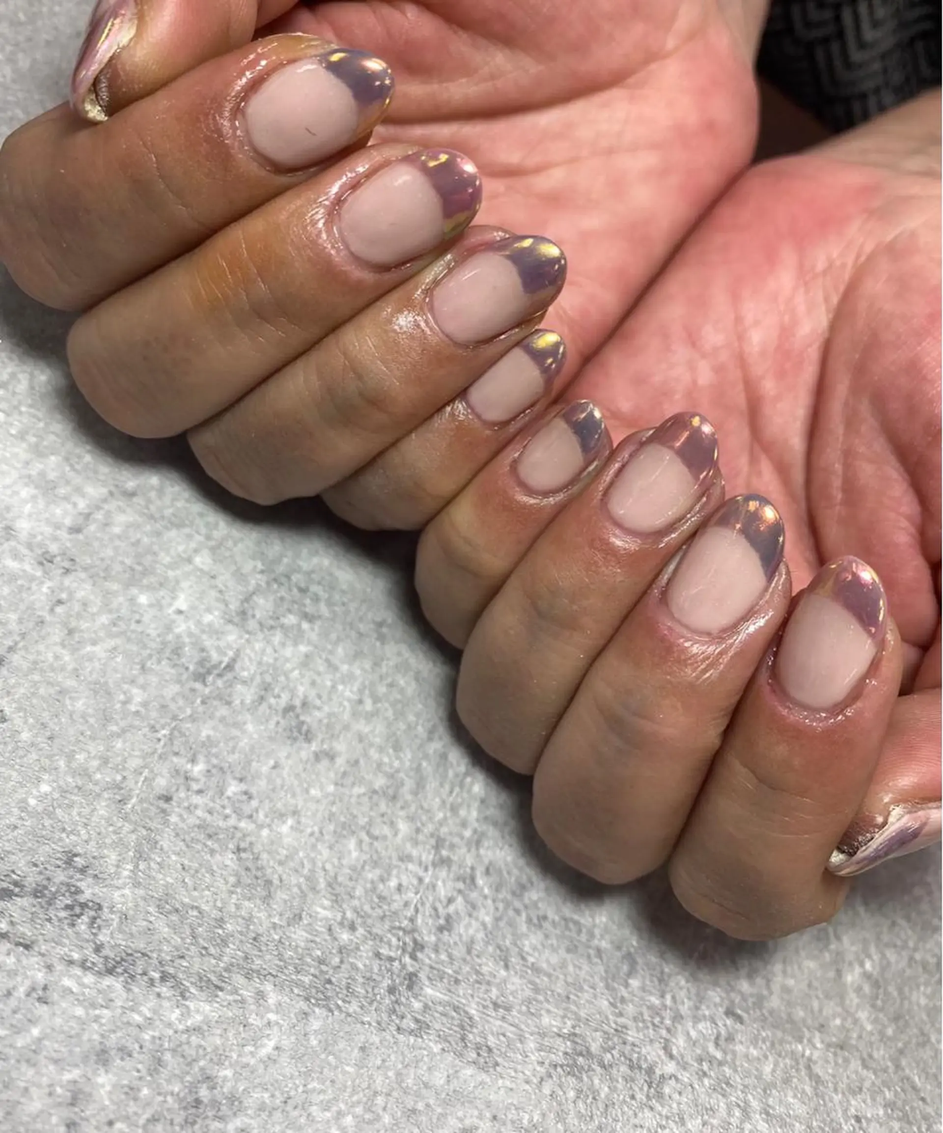 ネイル フレンチネイル ミラーネイル ワンホンネイル ホワイト ハンドネイル ハンドケア FASTNAIL PLUS 新宿店のネイルデザイン