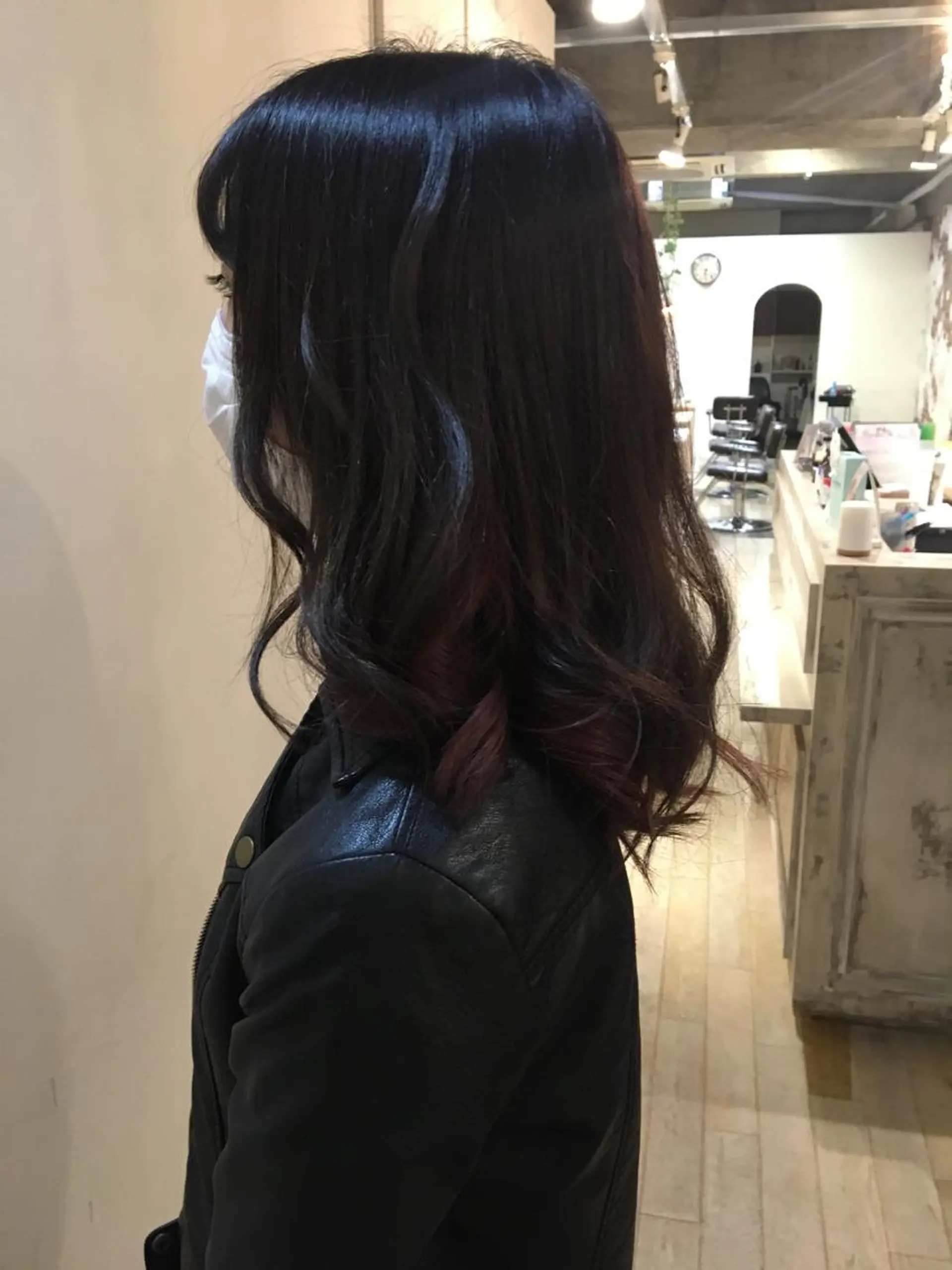 ミディアム カラー インナーカラー 玉邑 美菜のヘアスタイル