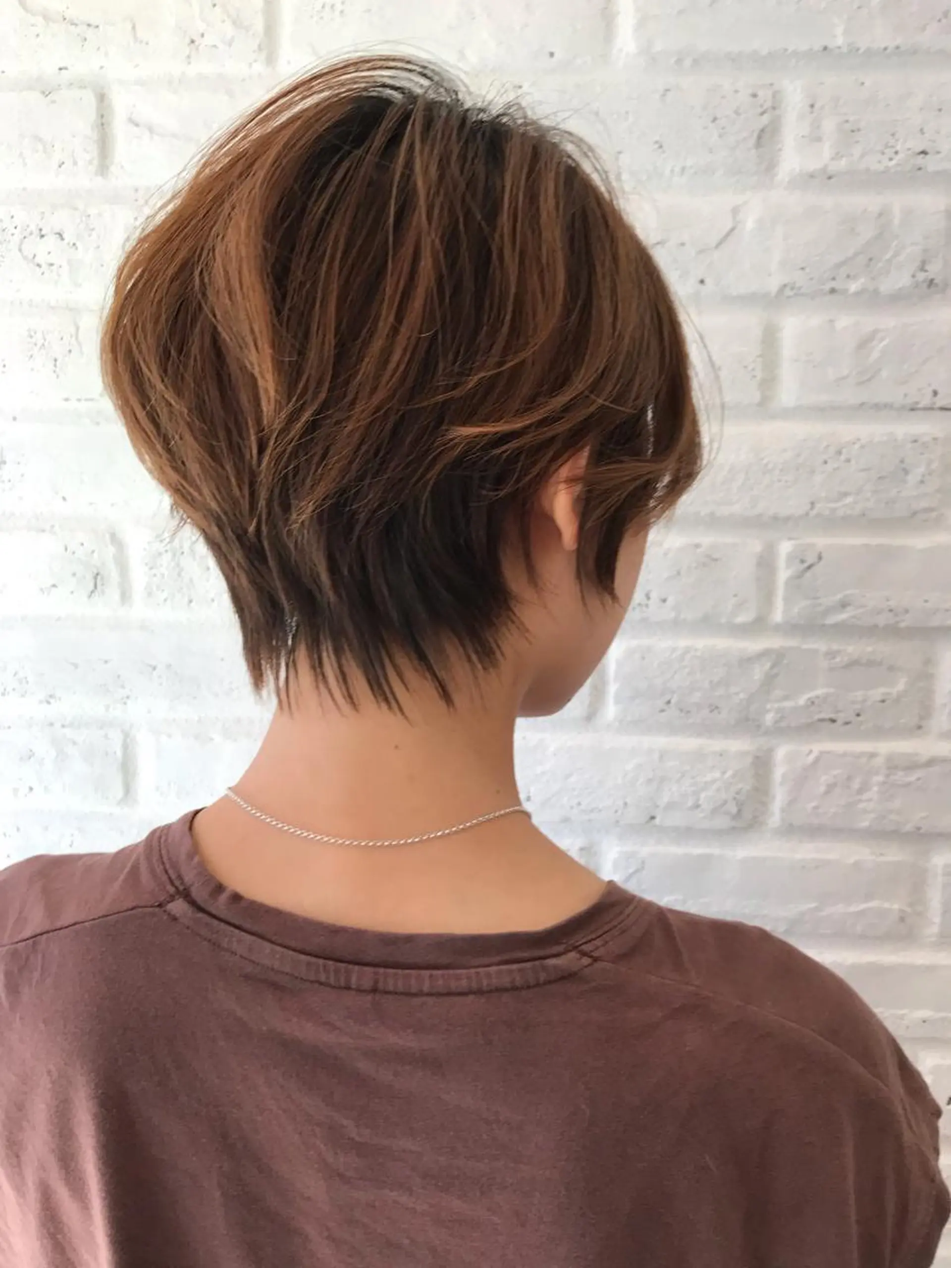 ショート 艶カラー/フェイス レイヤー/たむのヘアスタイル