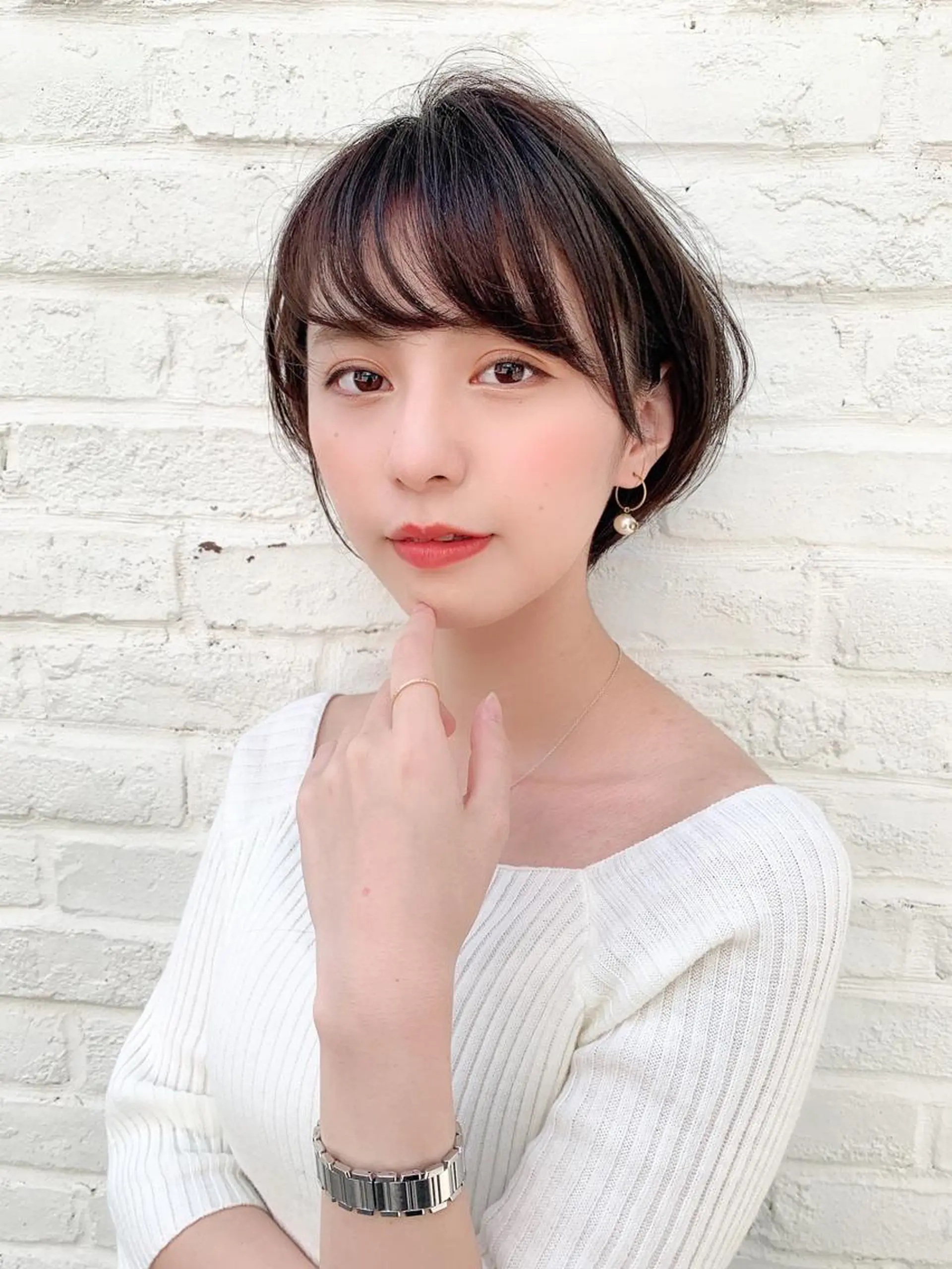 ショート カラー ショートヘア 大人かわいい💍🤍 ボブ/ショートボブのヘアスタイル