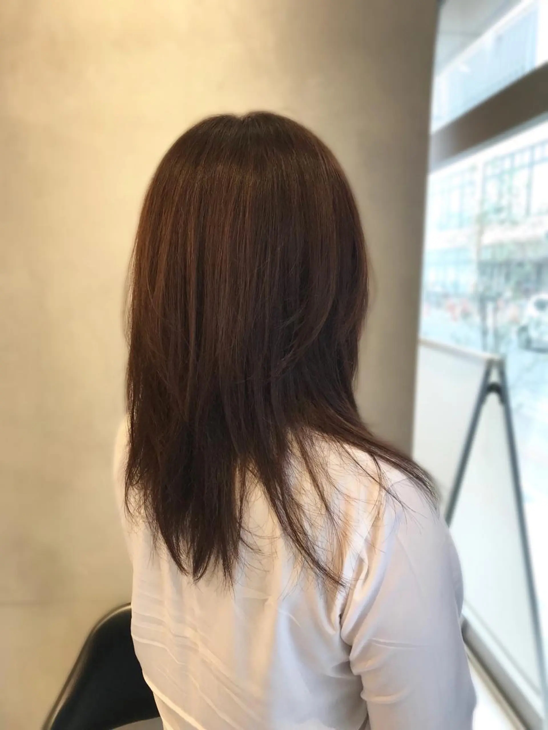 セミロング カラー ブラウンカラー マロンブラウン レイヤーカット Renatus店長 金子裕美のヘアスタイル