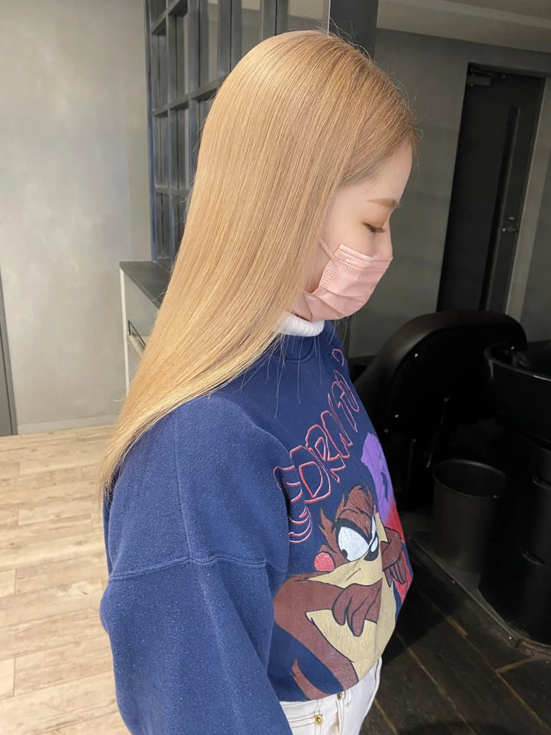 ロング カラー ヘアアレンジ 🌷FUKA🌷 まろやかハイトーンのヘアスタイル