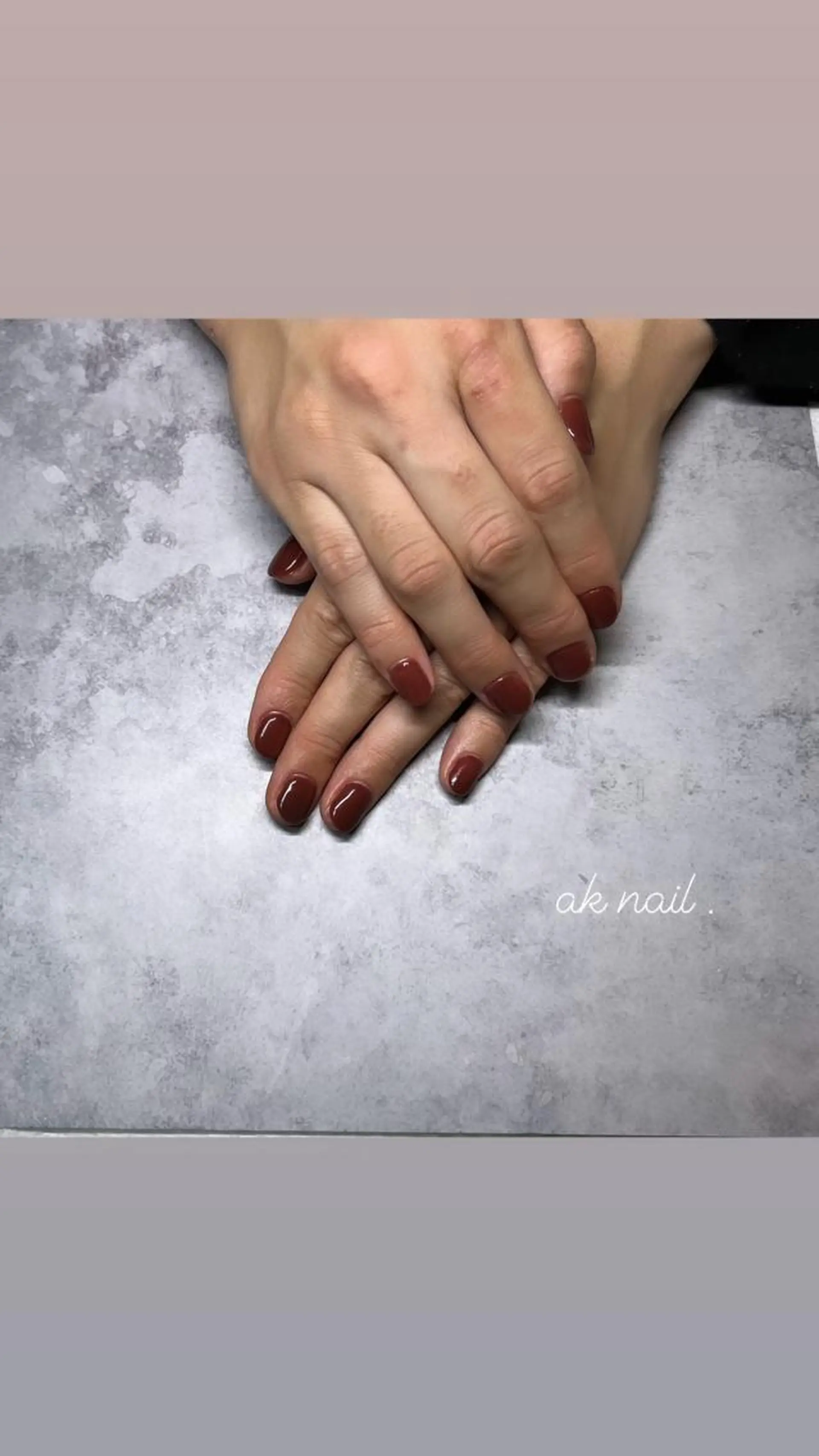 ネイル ブラウン ハンドネイル ak nail .のネイルデザイン
