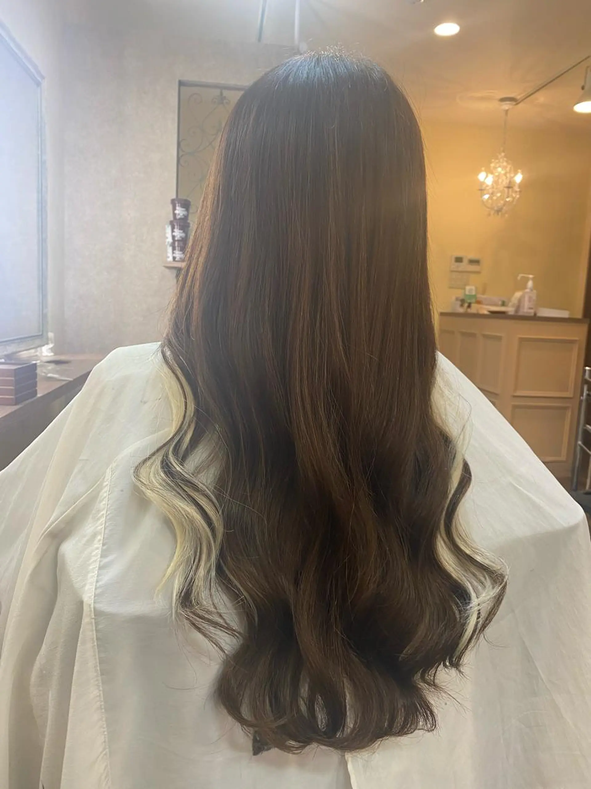 ロング ヘアアレンジ シールエクステ エクステ カット エクステ 田井中 悠紀のヘアスタイル