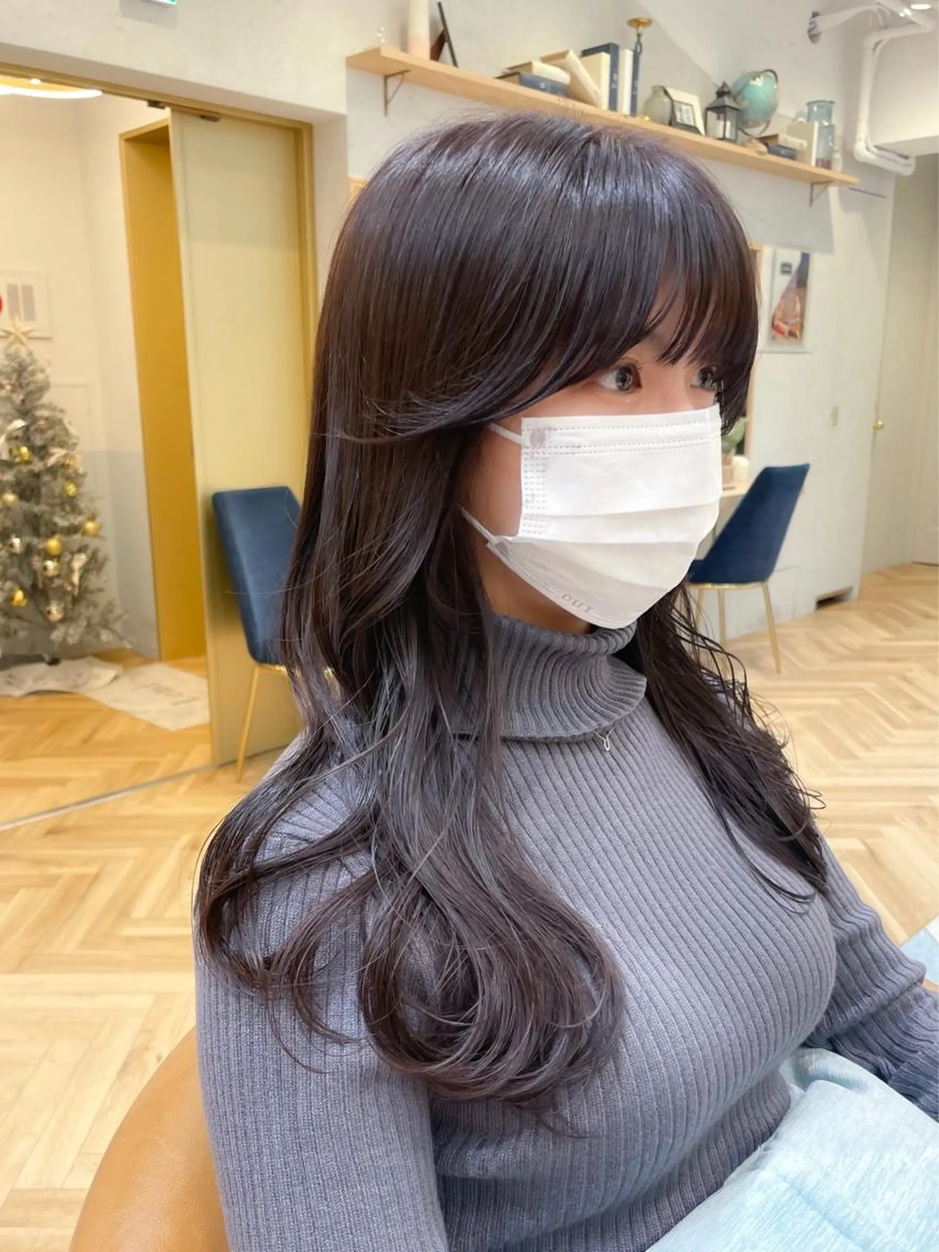 セミロング カット ヘアカラー トリートメント 産休中2026.4月 復帰予定/野崎華代のヘアスタイル