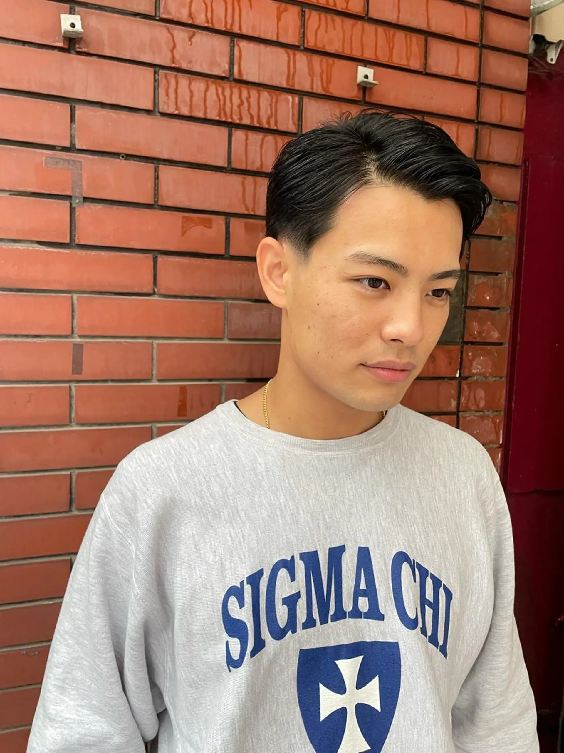メンズ カット スパイキーパーマ 柏NO1 藤本葉のヘアスタイル