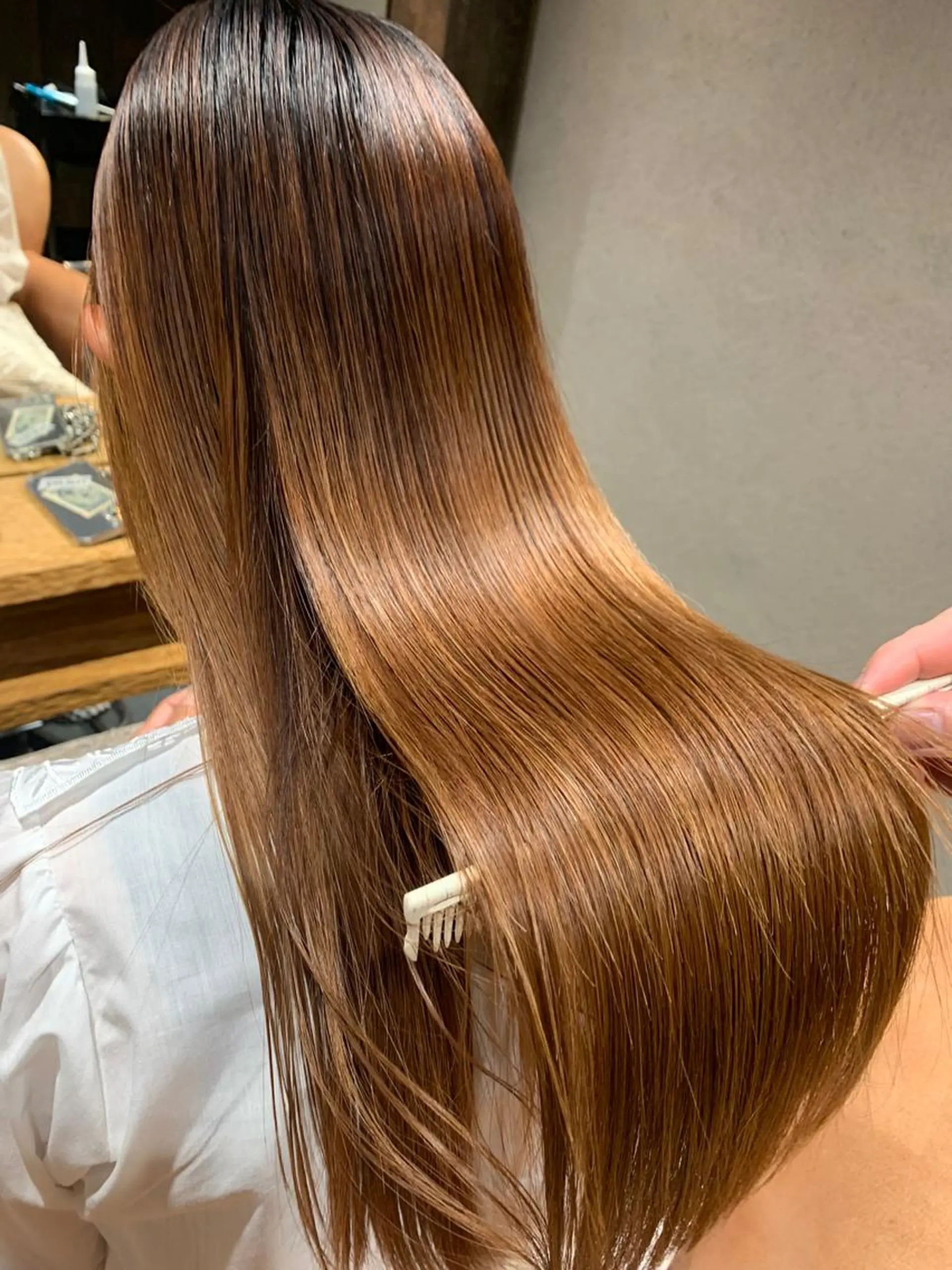 ロング カット 縮毛矯正 トリートメント 似合わせ松本 容政のヘアスタイル