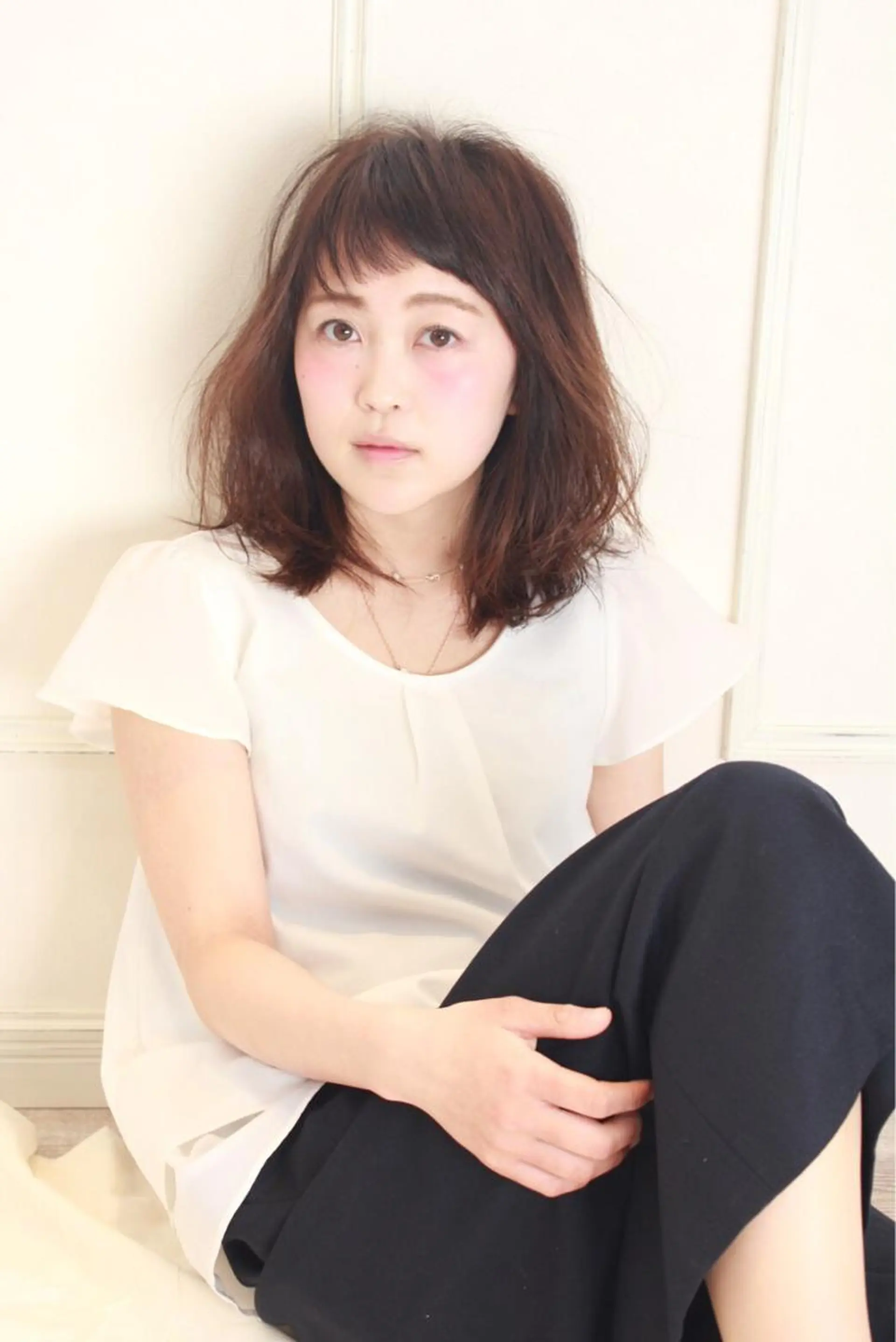 ミディアム パーマ 永見 敏英のヘアスタイル