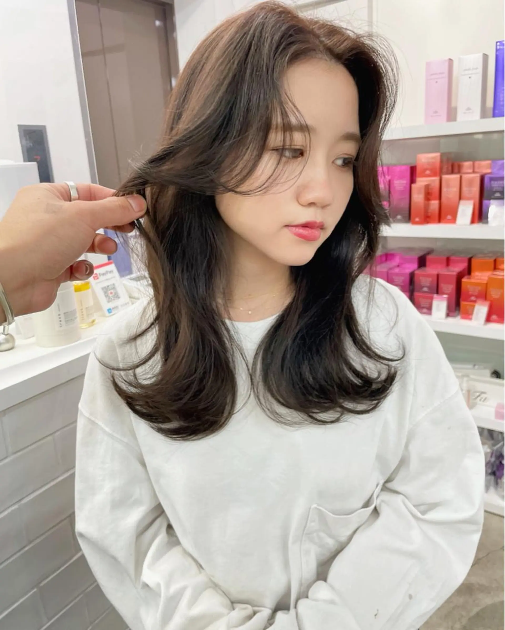 セミロング 韓国風/髪質改善 赤み消し✨junkiのヘアスタイル