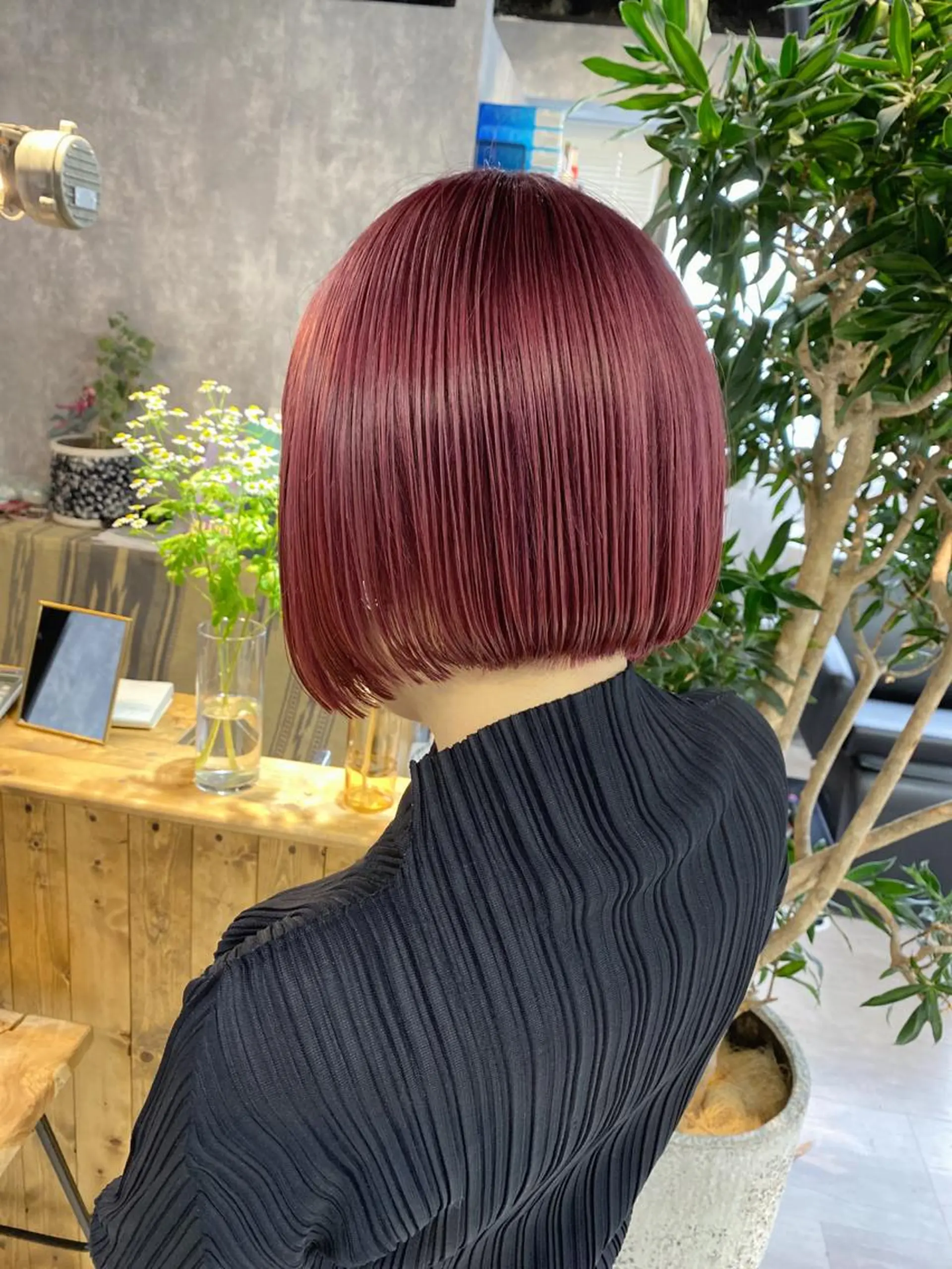 ショート アッシュ アッシュブラック ボブ 髪質改善 韓国風ヘア 【.ico】心斎橋 飛田ゆうきのヘアスタイル