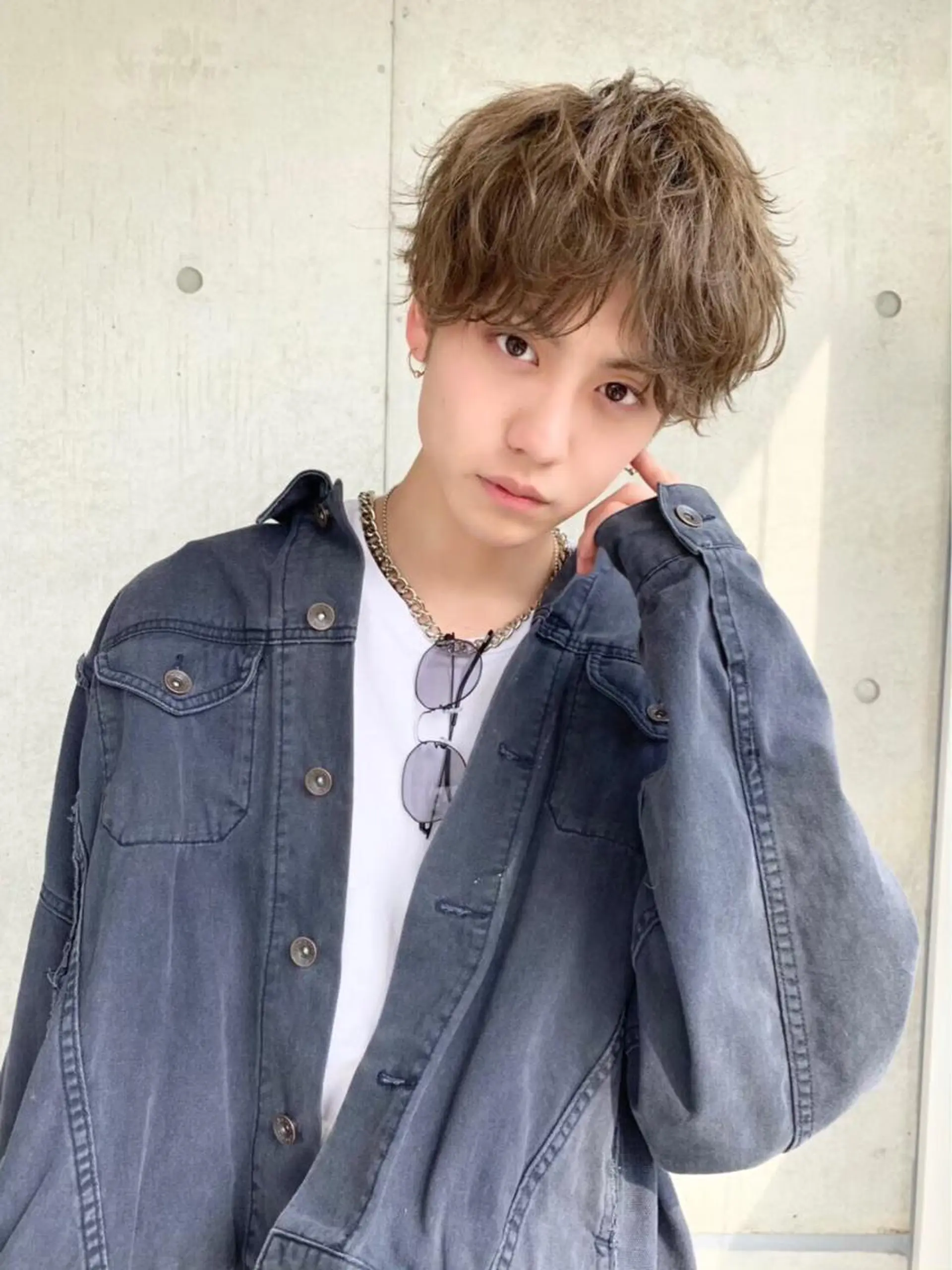 ミディアム パーマ ヘアアレンジ メンズ マッシュ Rene'所属・当日予約⭕️ JUNYAのヘアスタイル