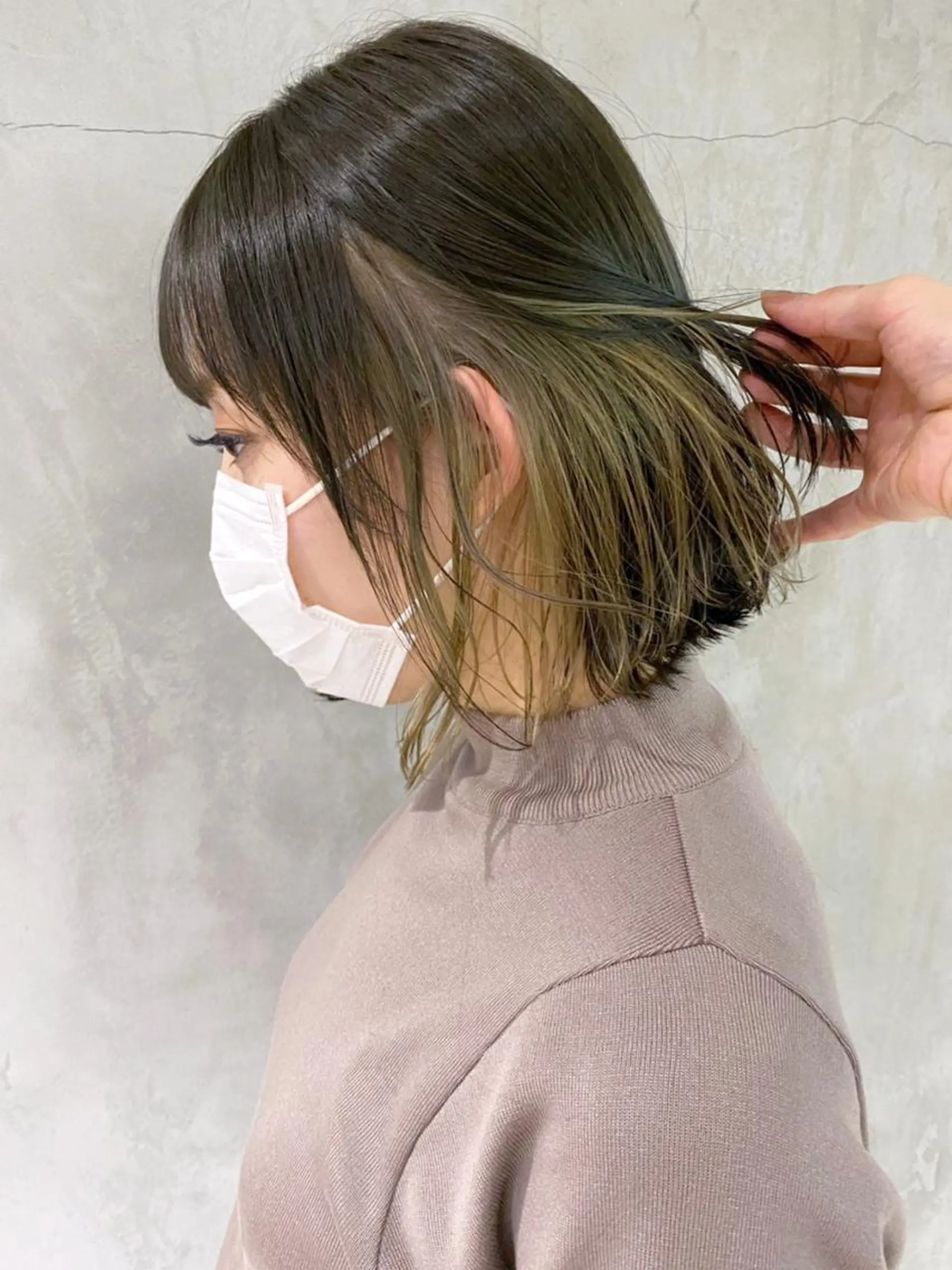 ミディアム カラー パーマ ヘアアレンジ インナーカラー ボブ ITbyALBUM 中野店のヘアスタイル