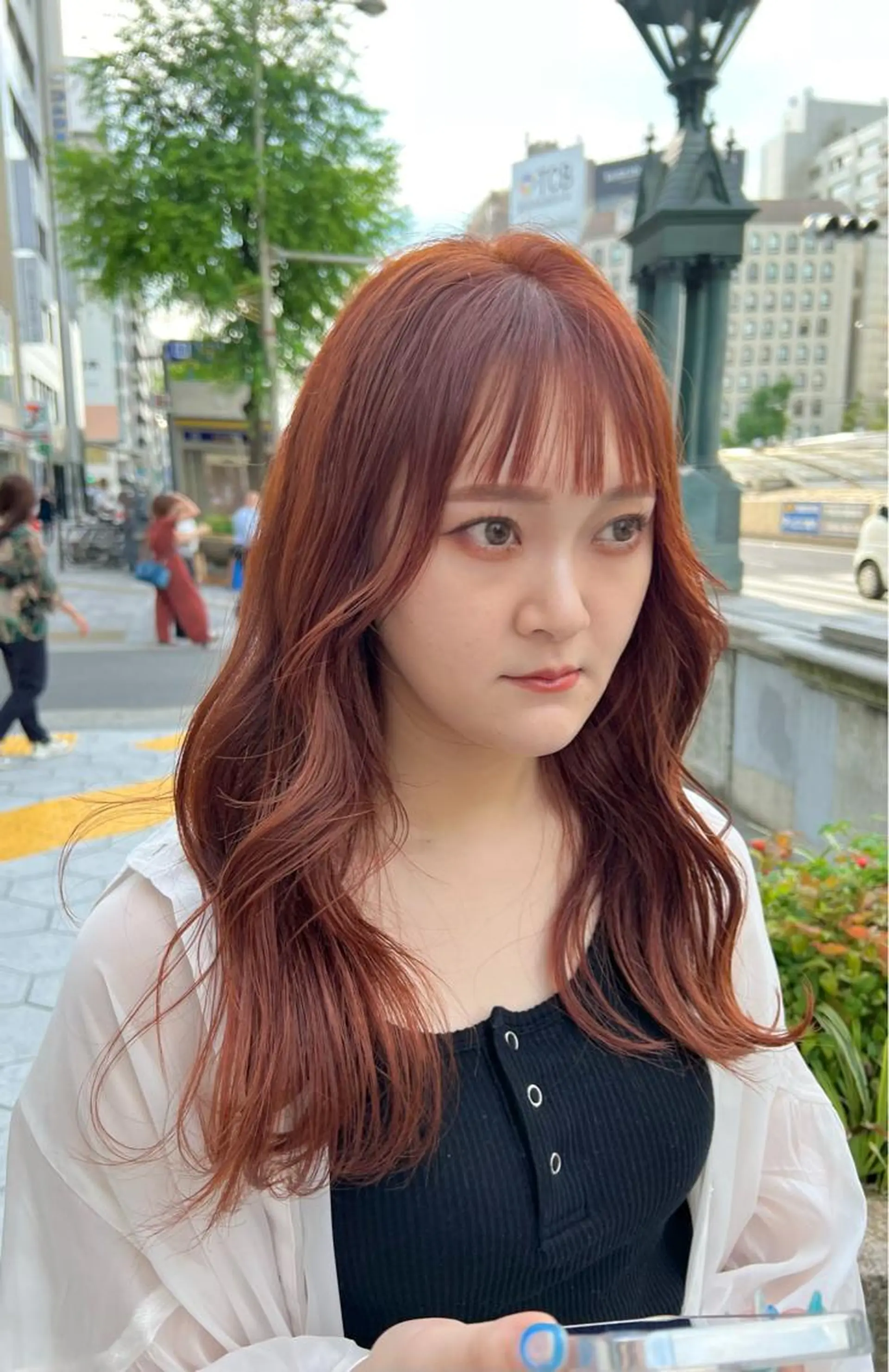 ロング カラー ブリーチ カット ヘアカラー le'a所属・谷町/Le'a /竹原しおなのヘアスタイル