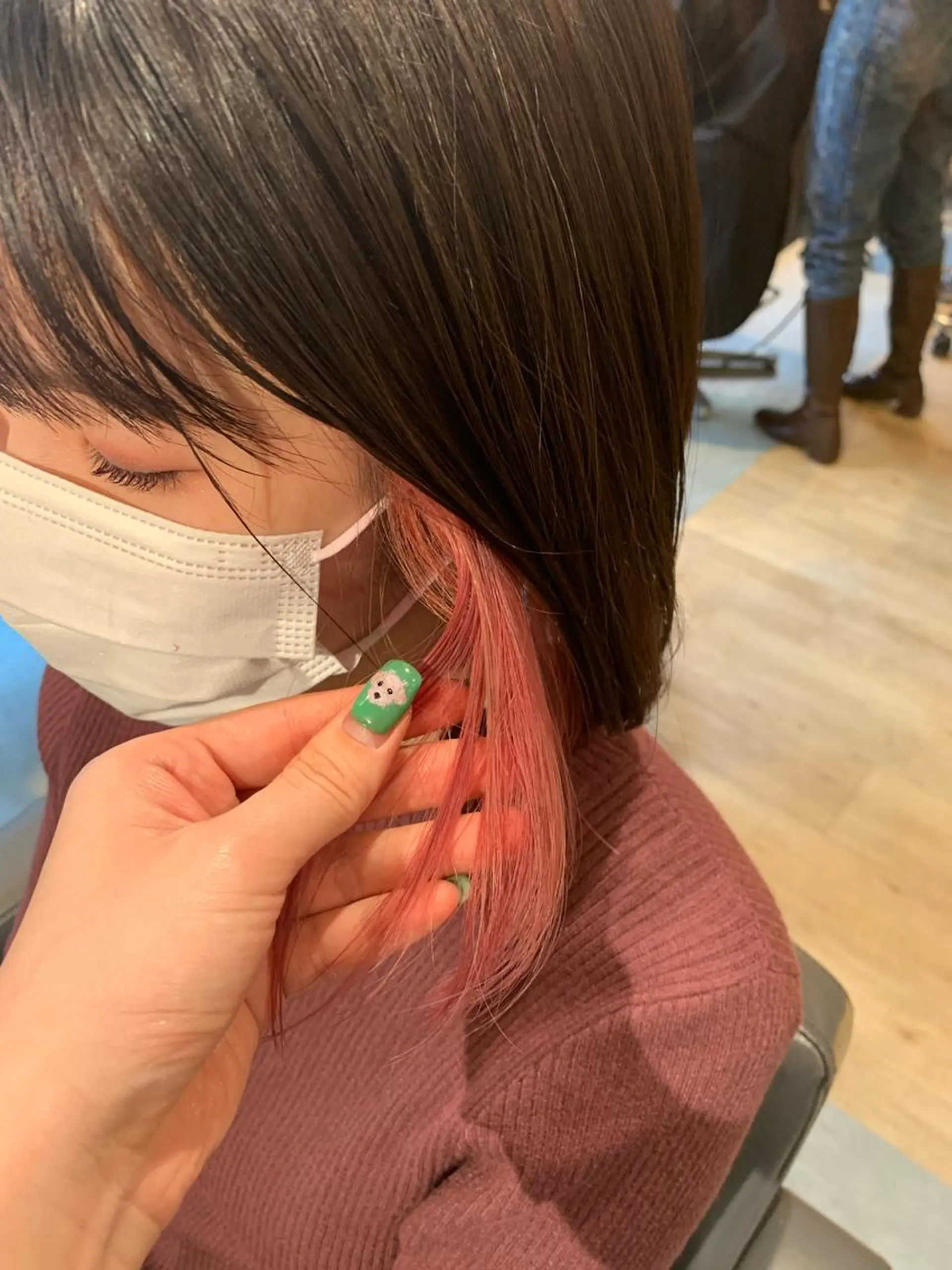 ショート ヘアカラー 美髪・シールエクステ ホソタニリョウコのヘアスタイル