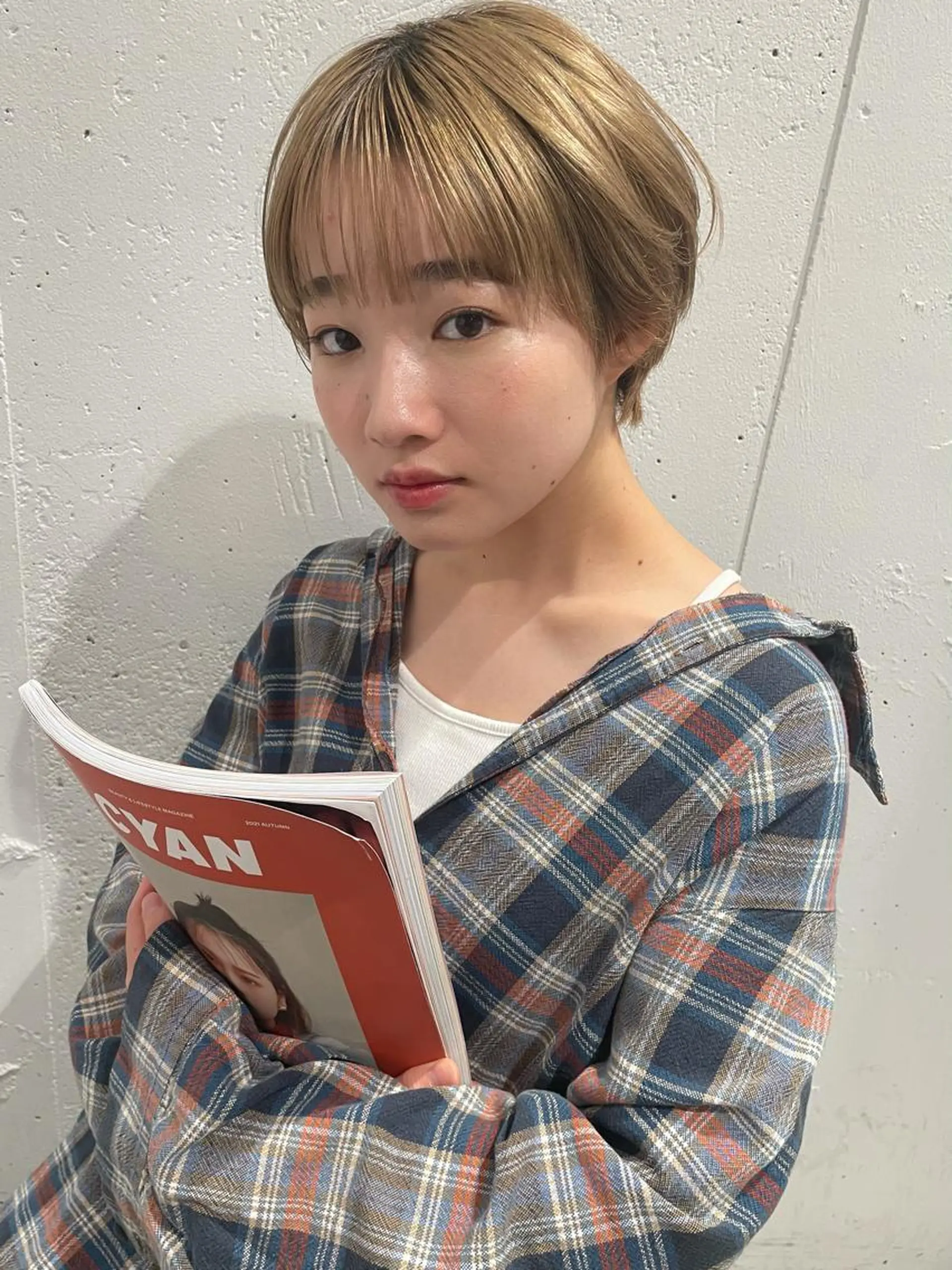 ショート カット ヘアカラー トリートメント ウルフ/似合わせ レイヤー/RIHOのヘアスタイル