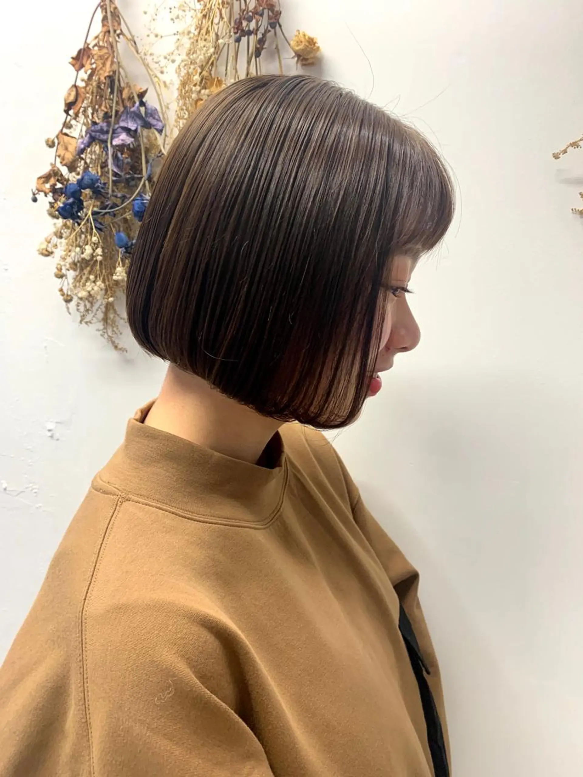 ショート カラー ボブ カット 縮毛矯正 トリートメント newi 京橋 【yuuki】のヘアスタイル