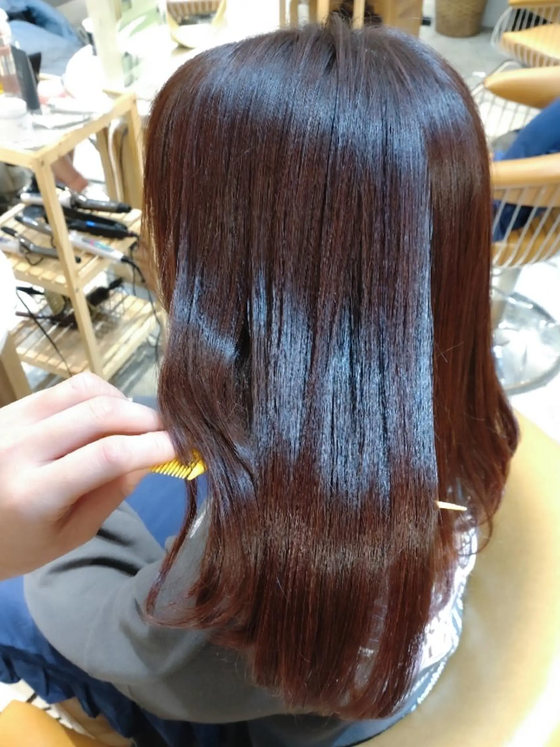 ミディアム カット ヘアカラー トリートメント ヘアセット 縮毛矯正/レイヤー 💎やまもとちひろのヘアスタイル