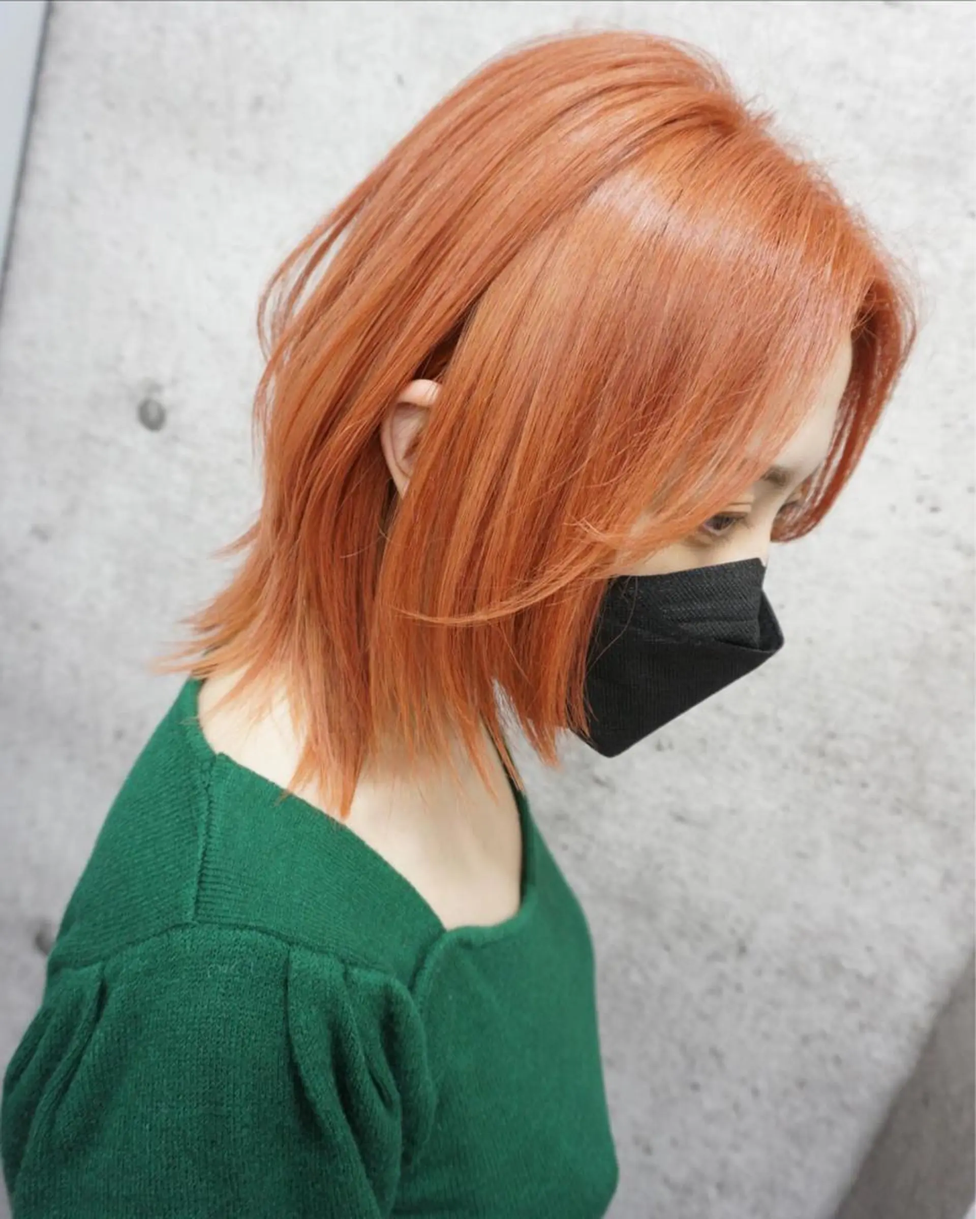 ミディアム ボブ レイヤーカット ウルフカット ウルフレイヤー カット ヘアカラー トリートメント hair teria ryu 大塚のヘアスタイル