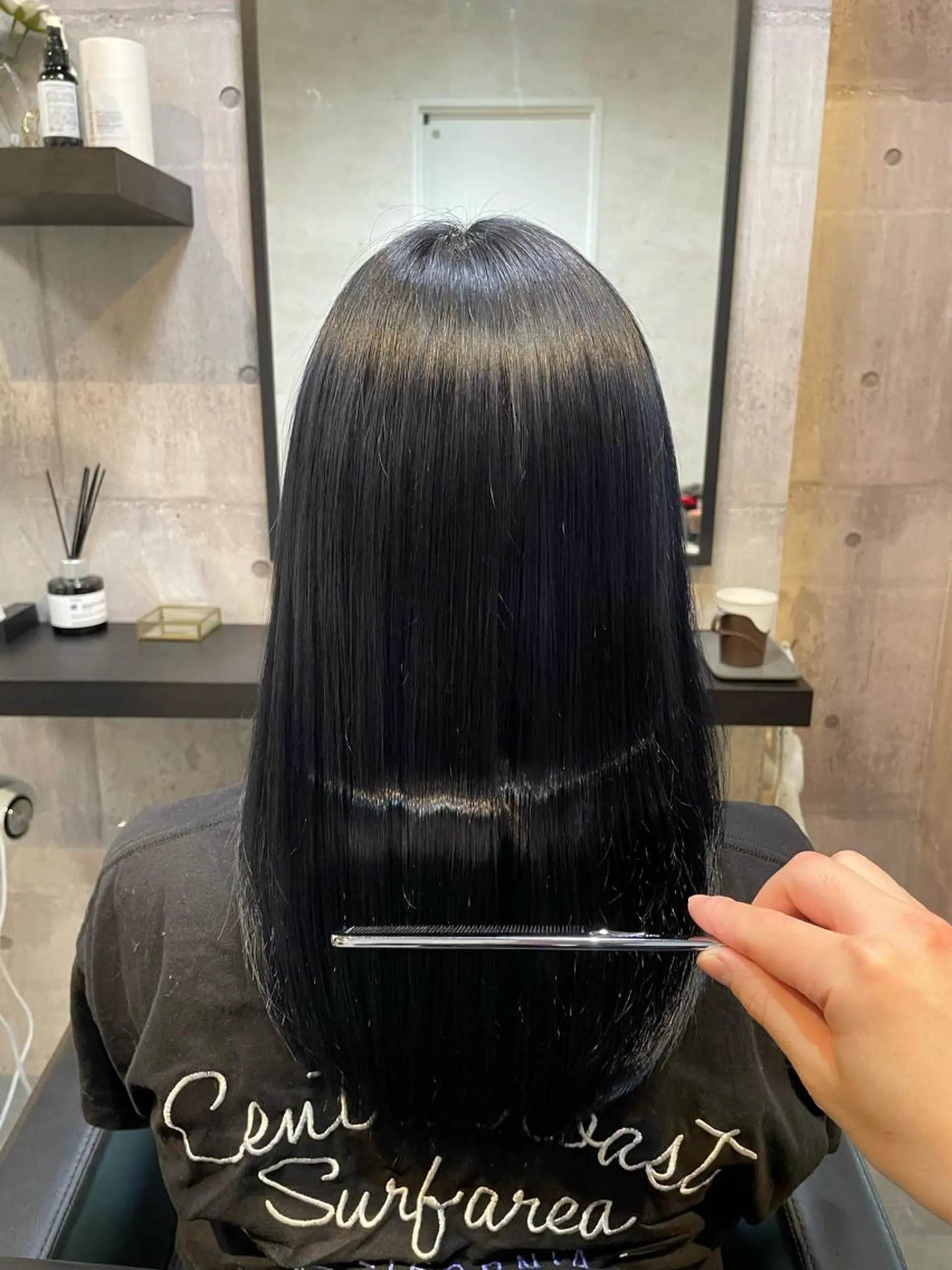 ロング カラー カット ヘアカラー トリートメント 👑髪質改善カラー 中垣斗希のヘアスタイル