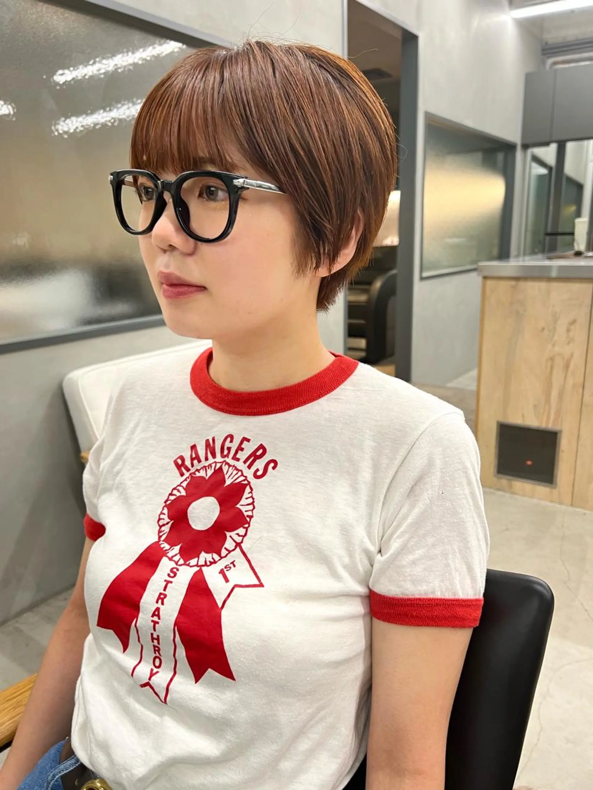 ショート カラー ブラウンカラー オレンジ オレンジブラウン sakoda shunkiのヘアスタイル