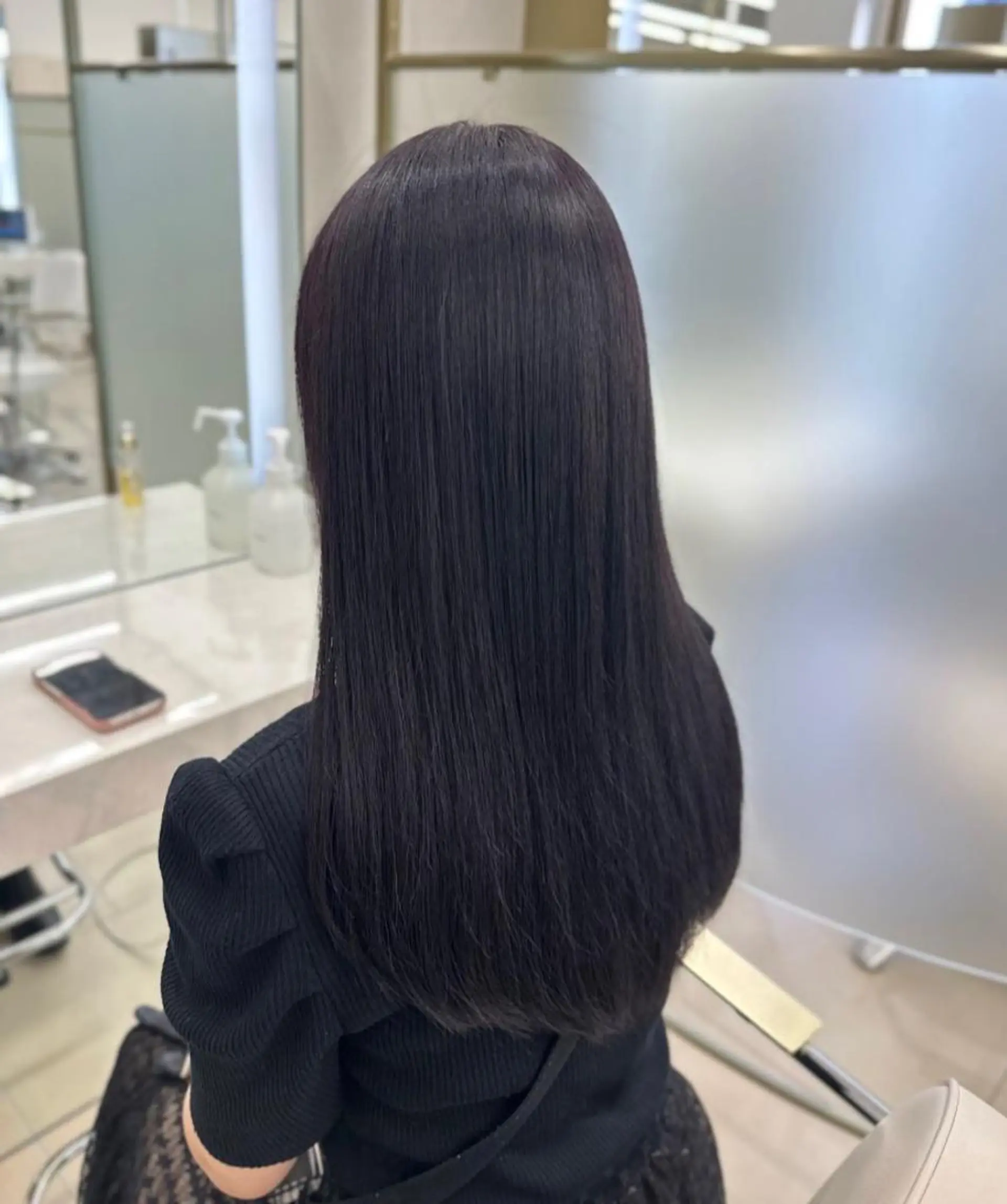 ロング カラー 透明感カラー ラベンダーカラー トリートメント COA GINZA所属・ボブ/前髪/顔周り COAGINZAコモのヘアスタイル
