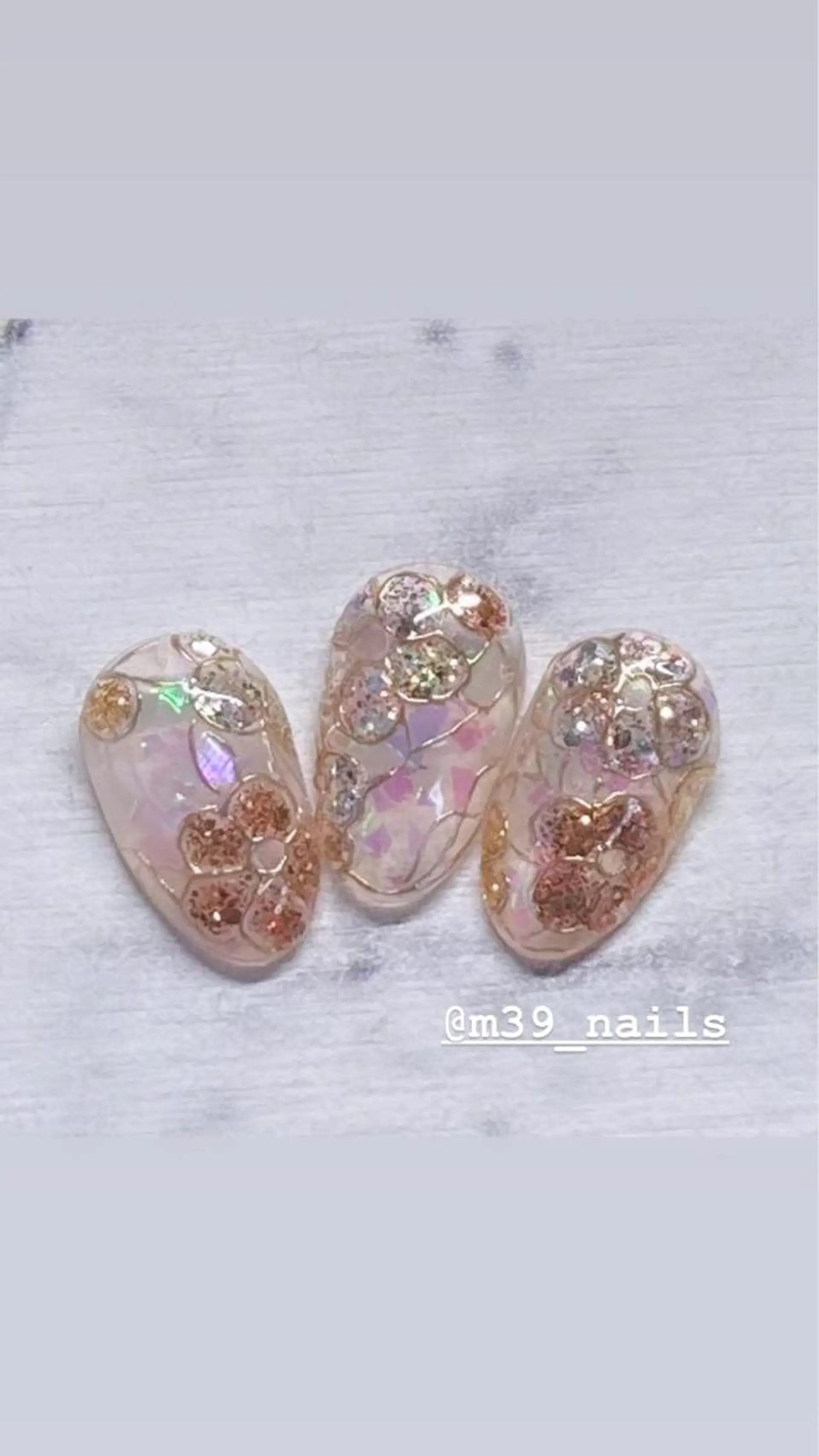 ネイル キラキラネイル シンプルネイル 冬ネイル クリスマス 39-nails EharaMikuのネイルデザイン